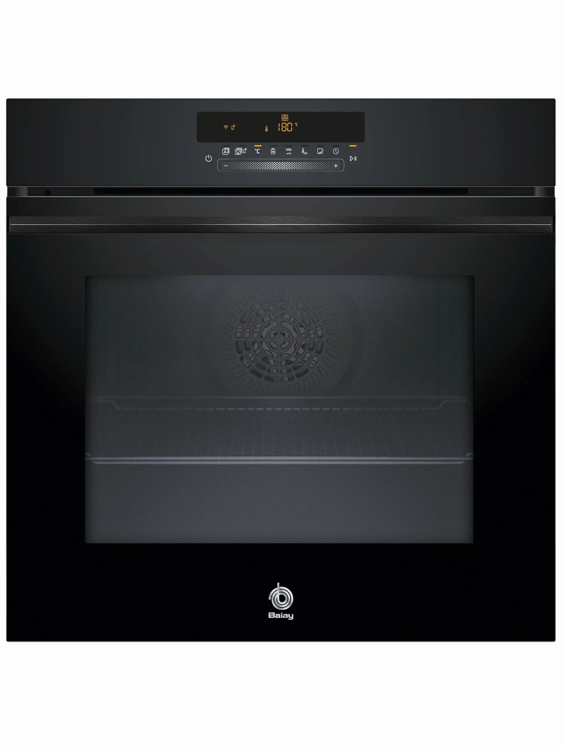 Balay Horno multifunción 60 cm Pirólisis Aqualisis Control táctil 40 recetas Raíles Flex Cristal Negro 3HB5879N7