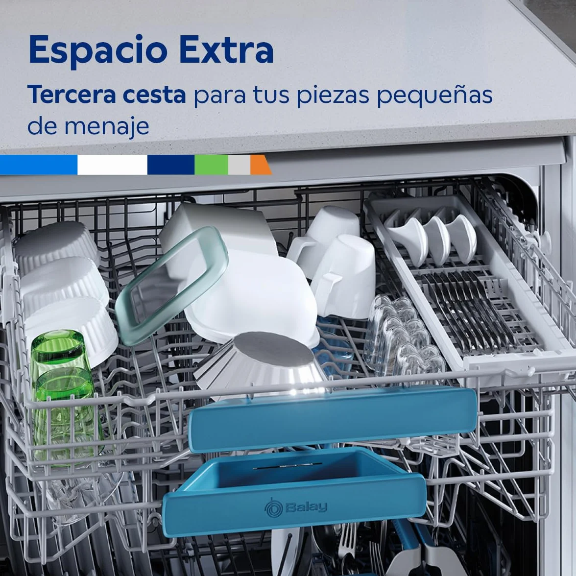 Balay - Lavavajillas Integrable, 13 servicios, ExtraSilencio, Porgrama Rápido, Media Carga, Home Connect, blanco, 3VF6662SA