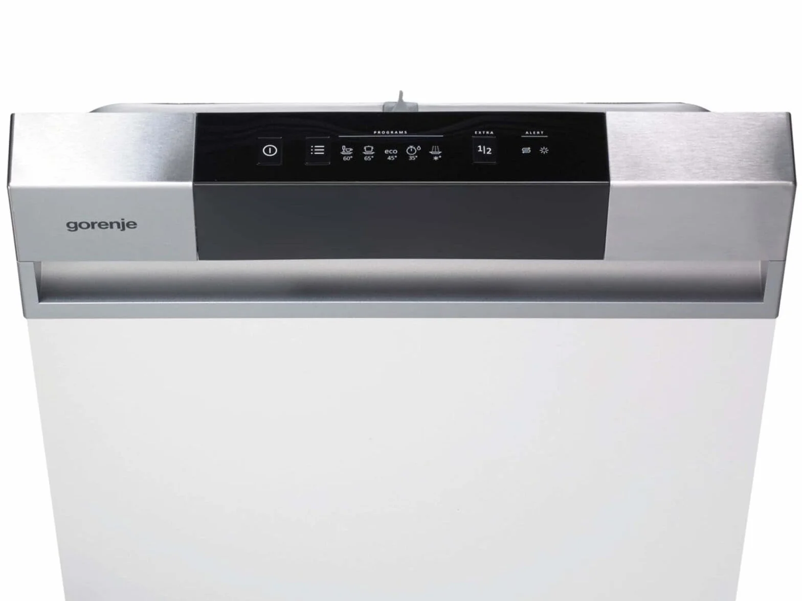 Gorenje GI 520 E15X - Lavavajillas semintegrable / 45 cm / 9 plaquetas a medida / 5 programas/programa de limpieza de 1 h/cesta superior regulable en altura/protección completa contra desbordamiento