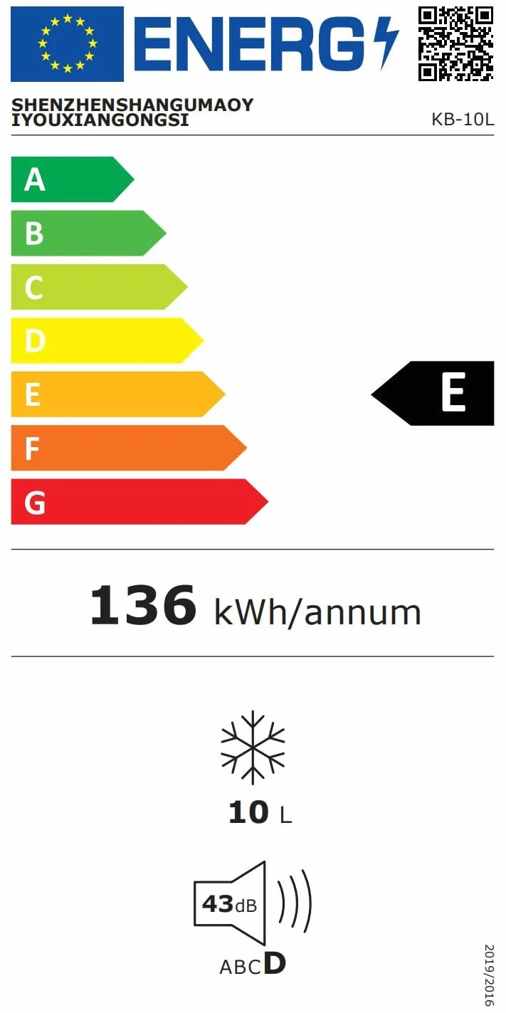 Enventor Nevera Pequeña Portátil 10L Blanco, Mini Frigorífico Frío y Calor 12V/220V, Pantalla LCD