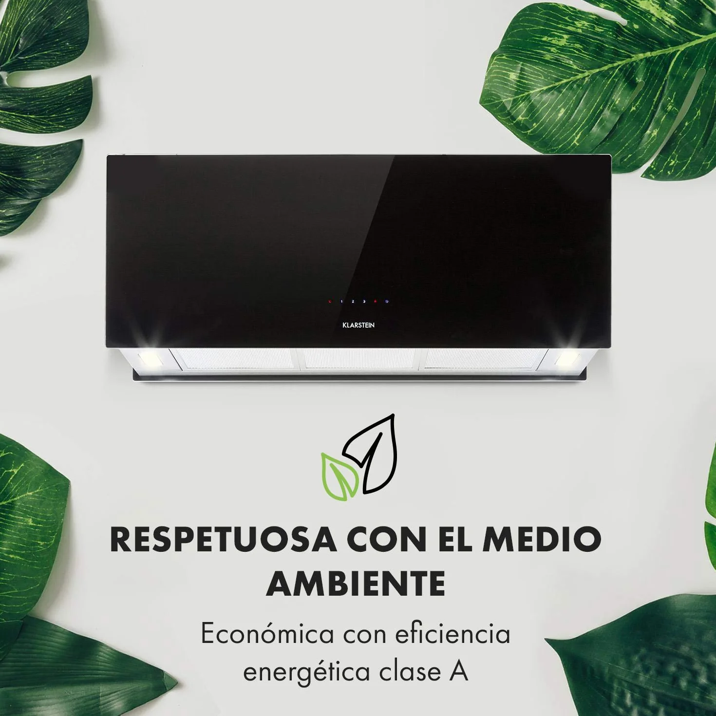Klarstein Campana Cocina Extractor Techo 590m³/h Temporizador 3 Modos Filtros Carbón Activo