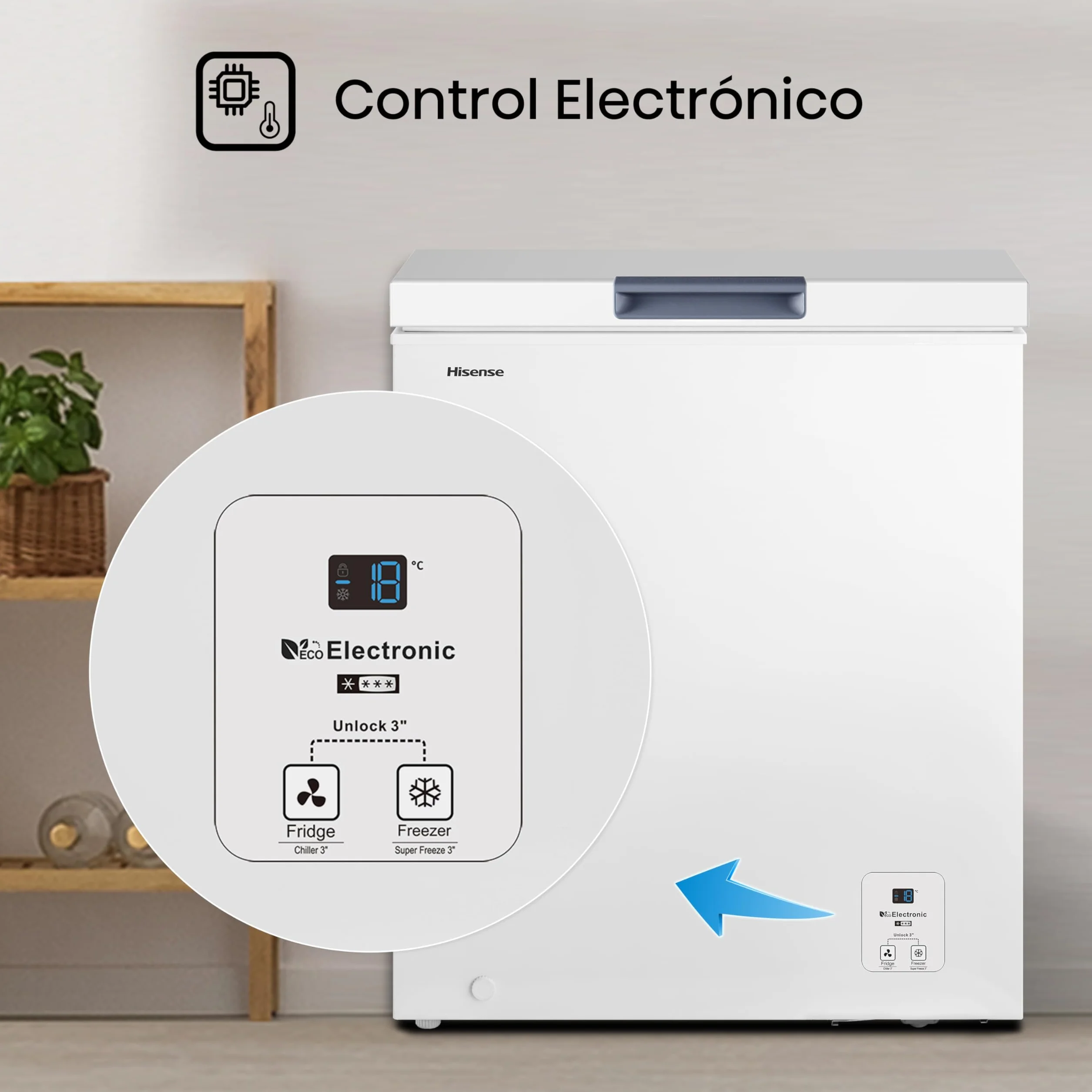 Hisense FT184D4AWYE Arcón Congelador Horizontal 142 L Blanco 40 dBA