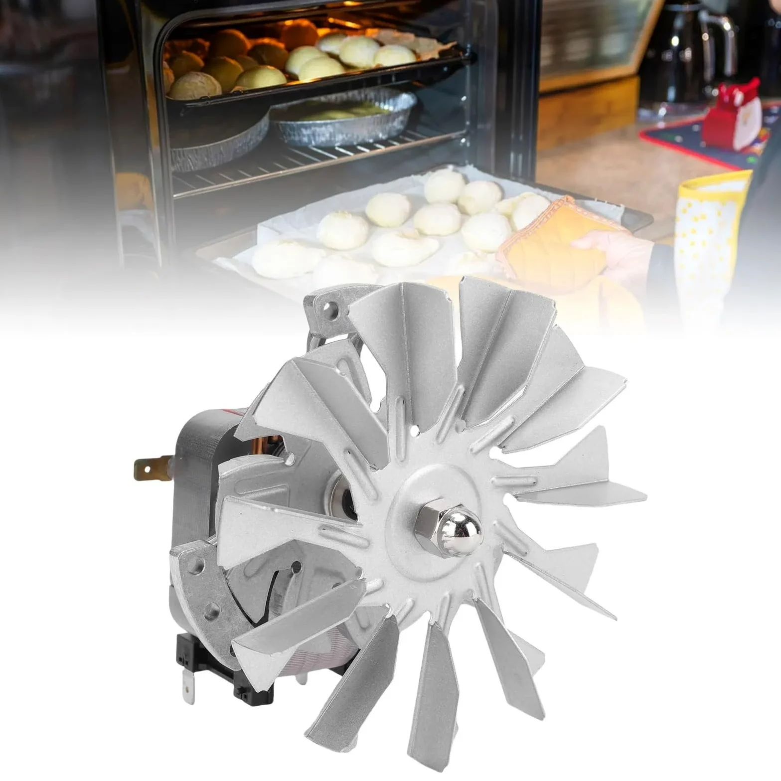 Motor de horno con aspas ventilador, alta temperatura 11 apto for incubadora secadora 19003 7242 aluminio