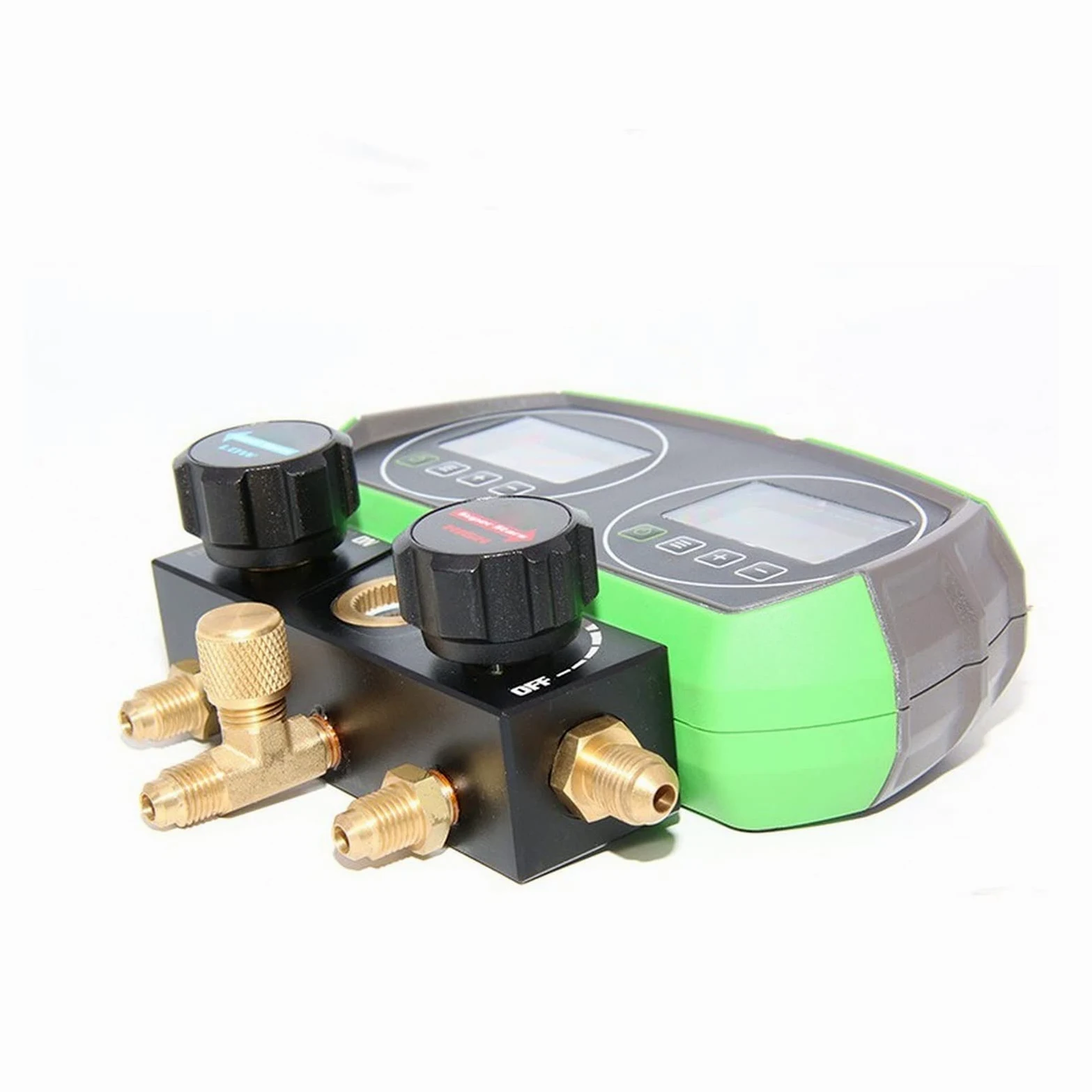 Digital Manifold Gauge Refrigeration Al vacío Temperatura Temperatura Tester Dignostic Herramienta for 90 Tipos Refrigerantes(Single dial)