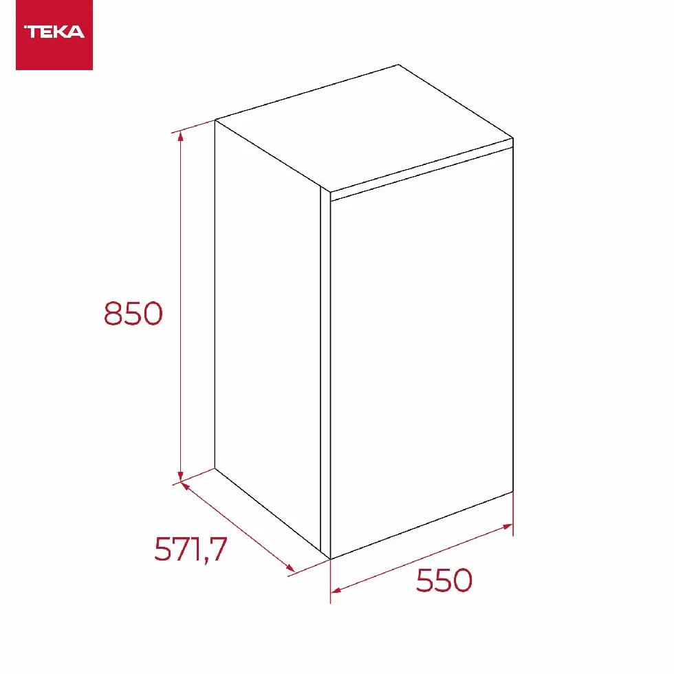 TEKA Mini Congelador Libre Instalación, Motor Inverter, 91 Litros, 1 Puerta, Cajones Transparentes, Puerta Reversible, RSF 10140 WH