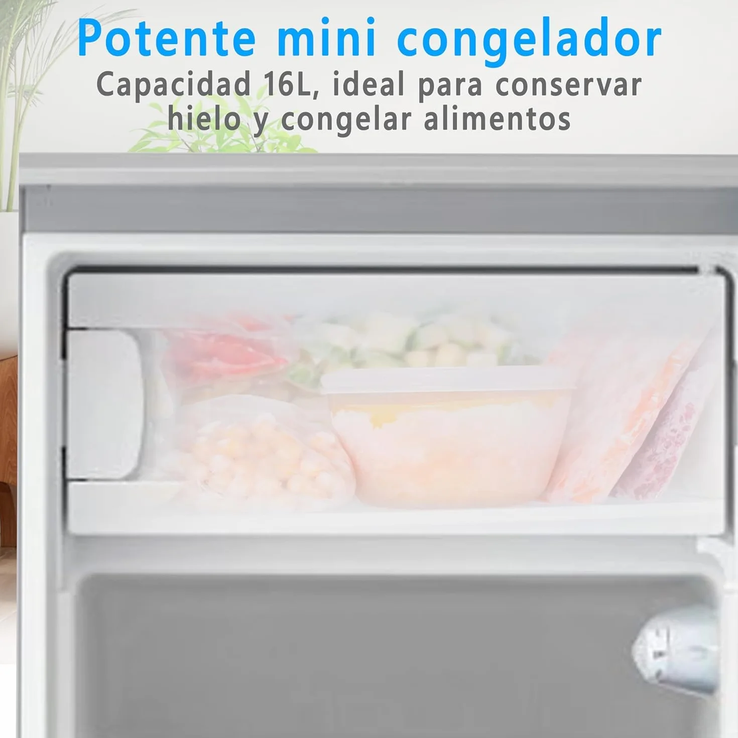 Midea Mini Frigorífico 113L con Congelador Silencioso 39dB Bajo Consumo