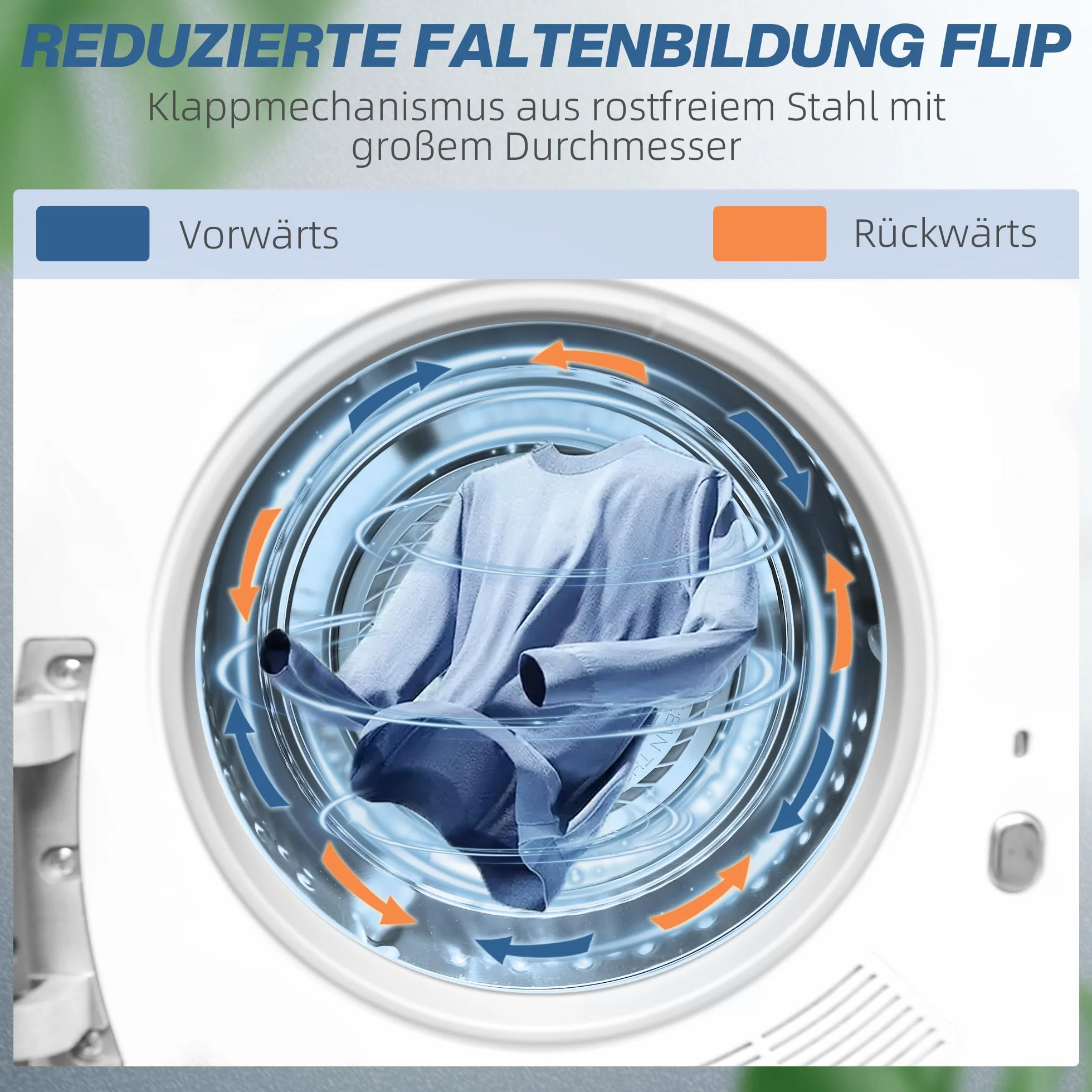 HOMCOM Secadora de extracción de aire 4 kg con desinfección, desodorización, modo inteligente, secadora con bandeja de acero inoxidable, de carga frontal, para piso, casa, mobil home, blanco