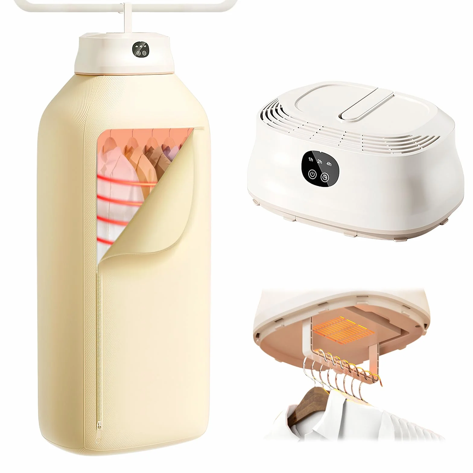 Mini Secadora de Ropa, Maquina Secar Ropa Bomba de Calor, Secador Ropa Portatil, Secadora de Ropa Bajo Consumo, Secadora de Ropa Portatil Plegable, Secador De Ropa Electrico