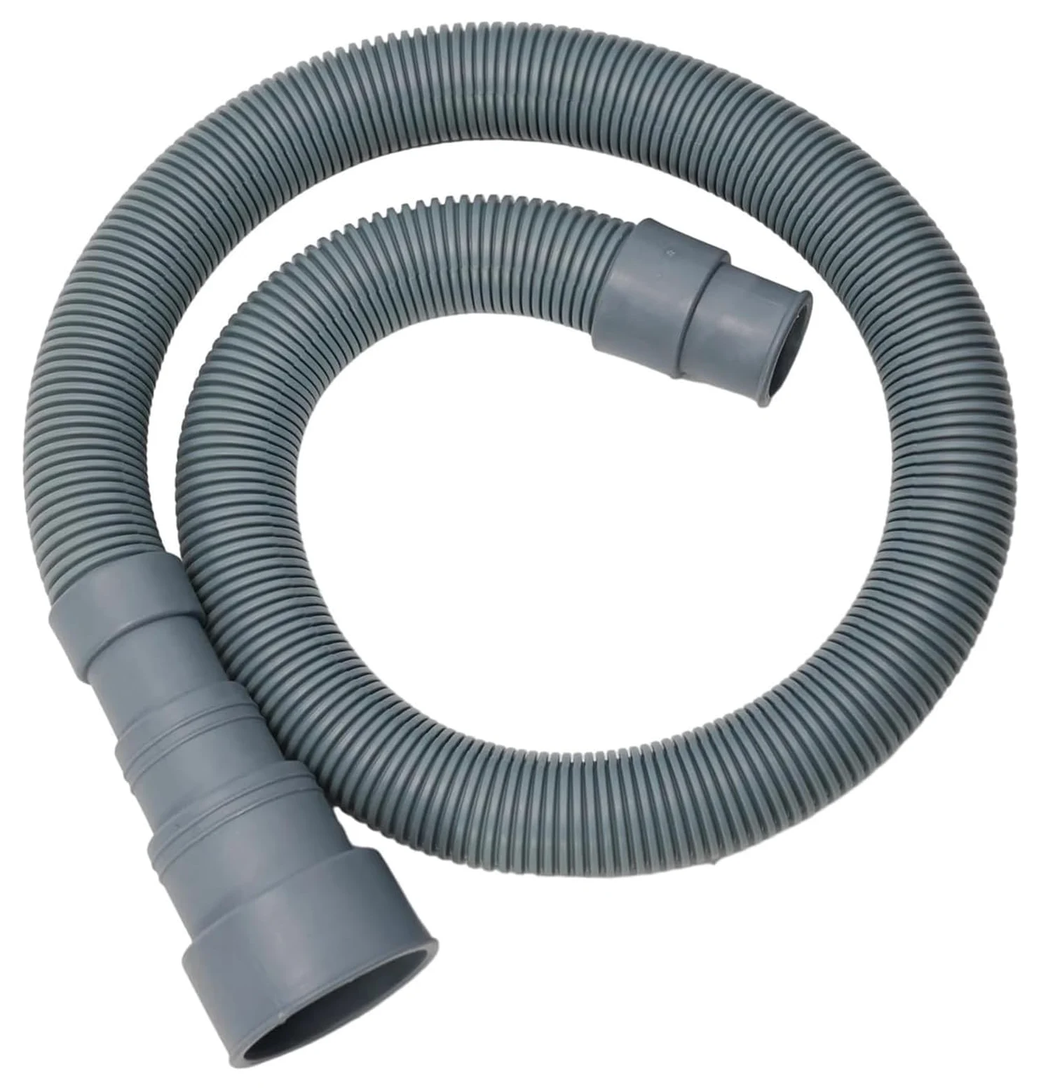 Manguera de drenaje de lavadora, Extensión de manguera drenaje for lavadora y lavavajillas con abrazaderas Gris Varios tamaños(150cm)