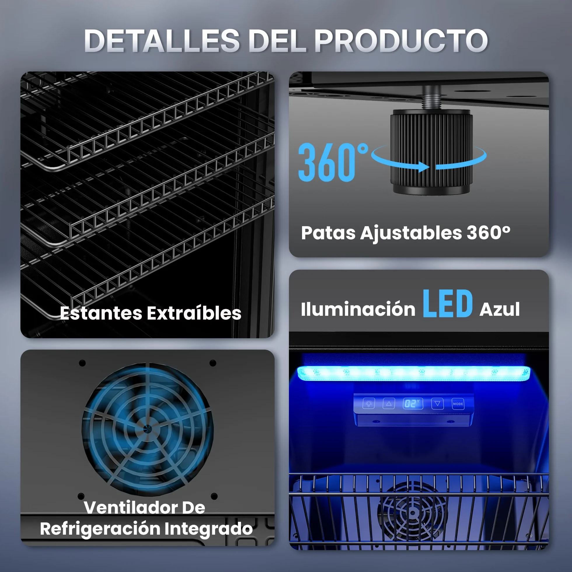 TRIUMPHKEY Frigorífico para Bebidas 90L con Puerta de Vidrio, Capacidad para 128 Latas, Estantes Ajustables para Cerveza, Vino y Refrescos, Mini Nevera Ideal para Hogar, Bar y Oficina