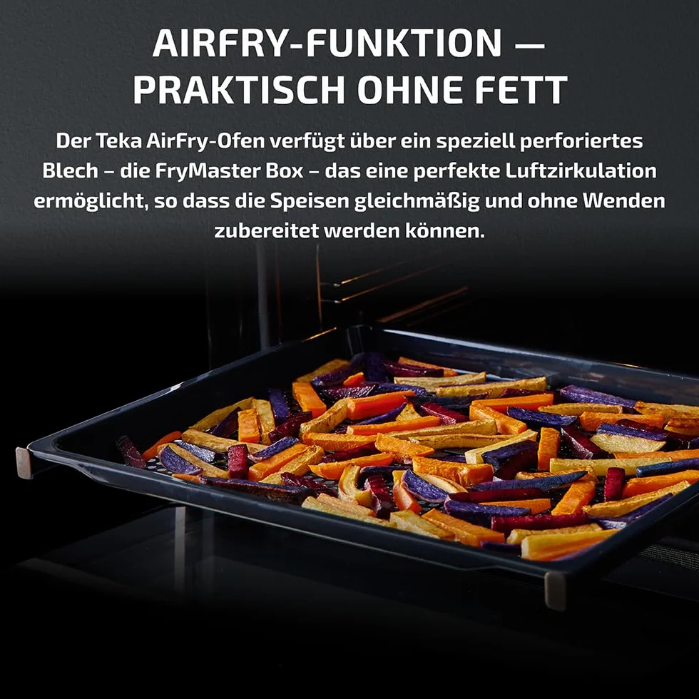 TEKA Horno Multifunción AirFry 60 cm HLB 8416 HydroClean Pro 9 Funciones