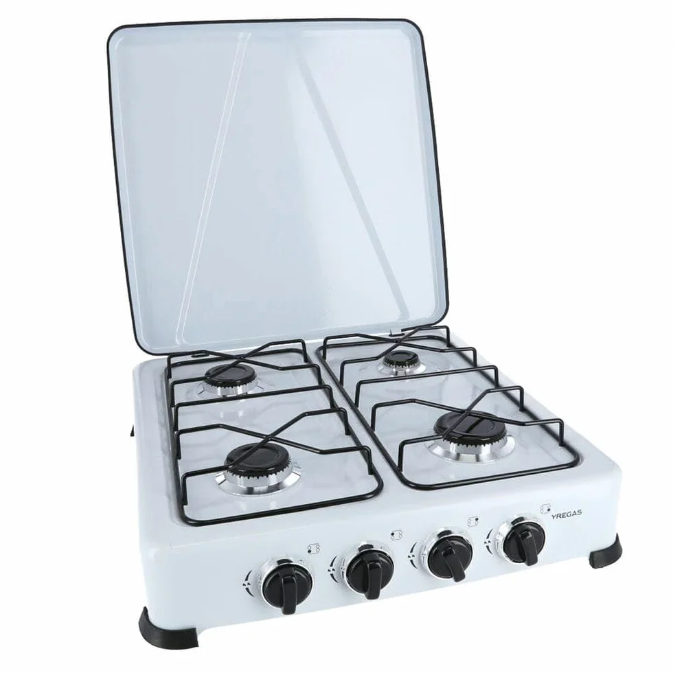 COCINA GAS ESMALTADA BLANCA 4 FUEGOS