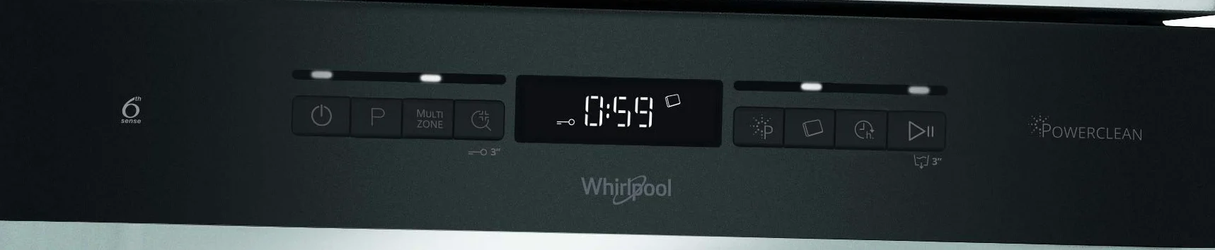 Whirlpool - Lavavajillas WSFO 3O23 PF X 45 cm inox, tecnología 6th sense, sistema de protección aquastop, 43dBA, 10 cubiertos, eficiencia NEL D