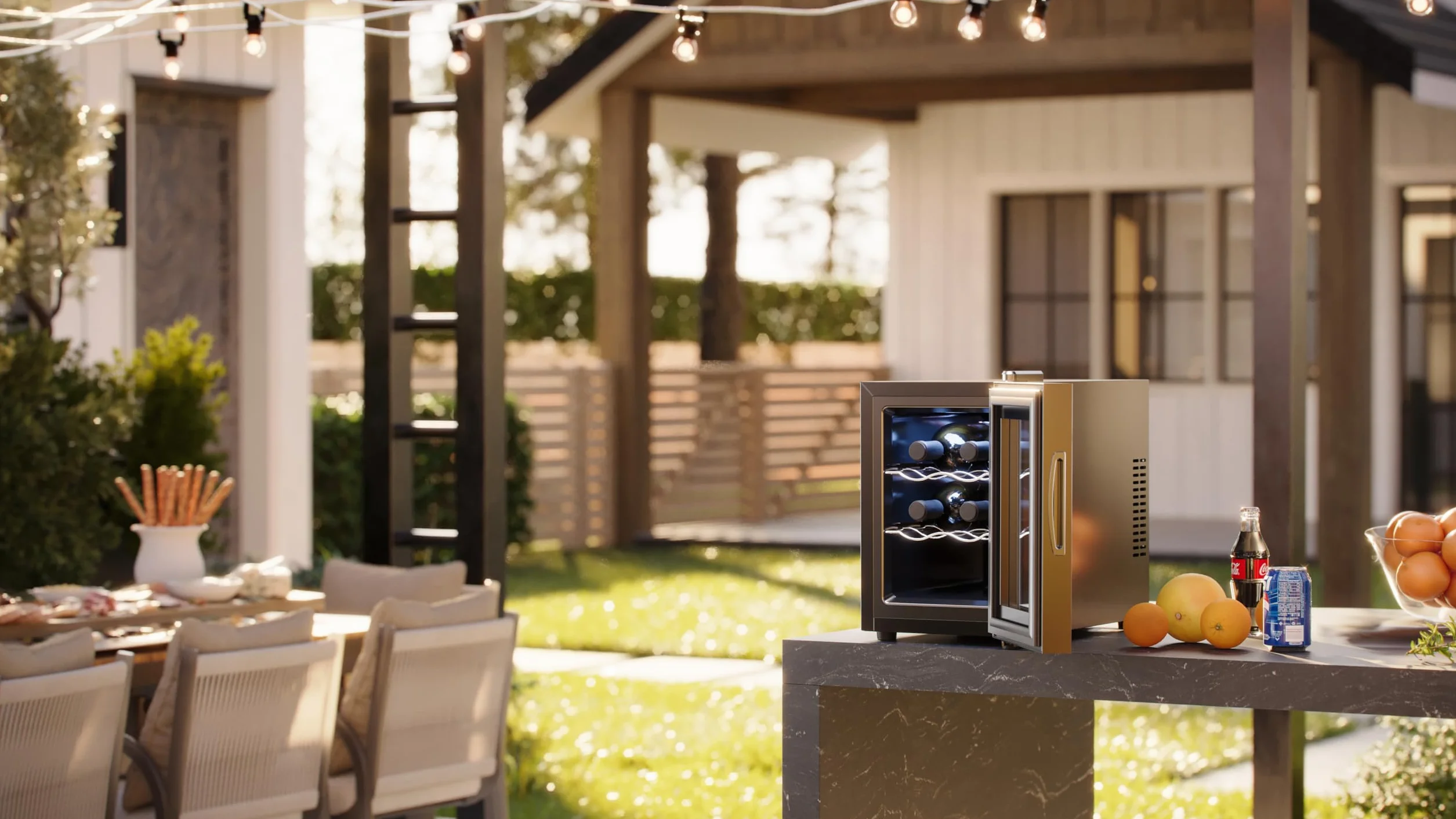Tristar Vinoteca Grande Saignée – Para hasta 6 botellas – 17 L – Termoeléctrica – Puerta de cristal – Pantalla LED táctil – Luz interior – WR-7506 [Clase de eficiencia energética E]