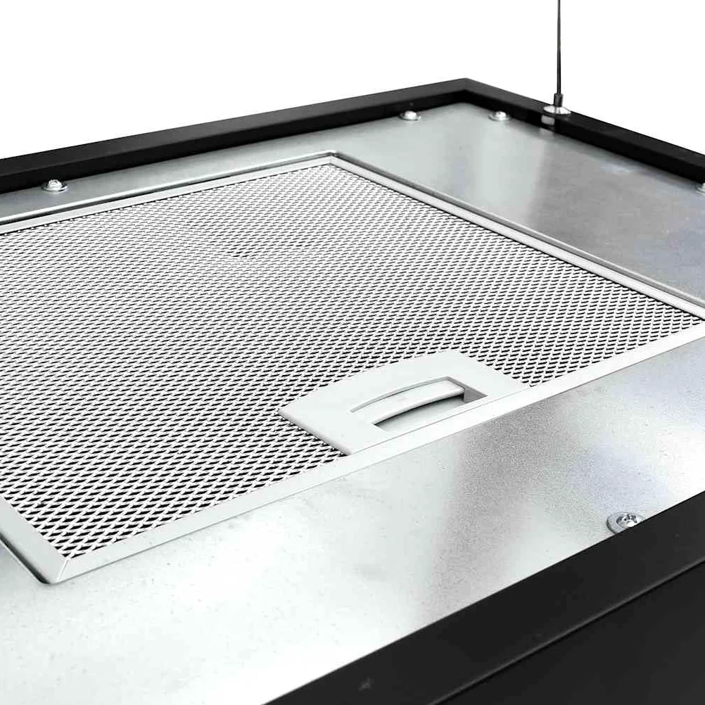 vidaXL Campana extractora colgante táctil LCD acero recubierto 55 cm
