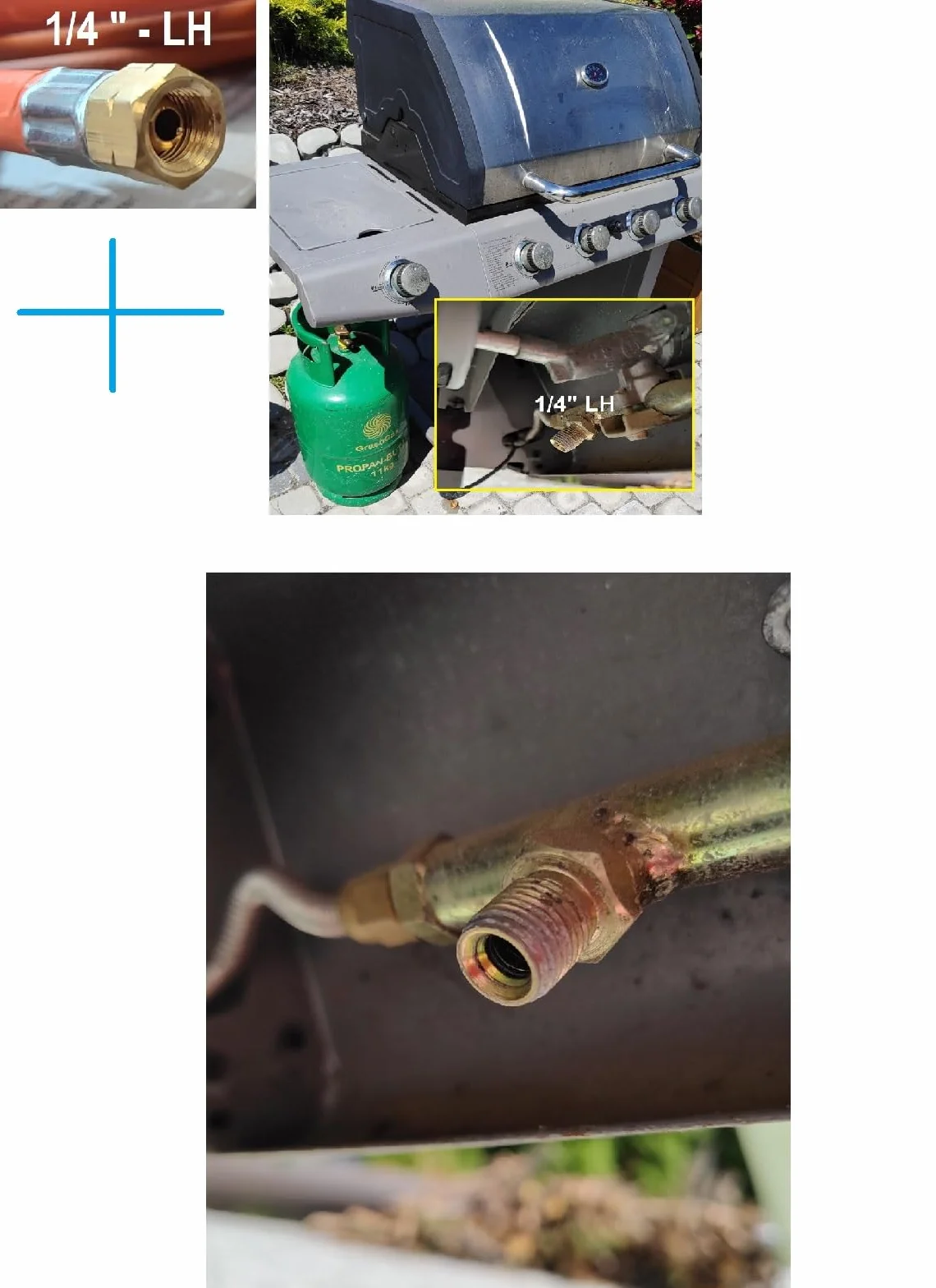 Manguera de gas propano butano | 500cm (5m) | DN 5 Type 21 - Conector LKS 3/8" pulgada | Manguera de gas para conexión rápida y conexión a una bombona de gas o cocina