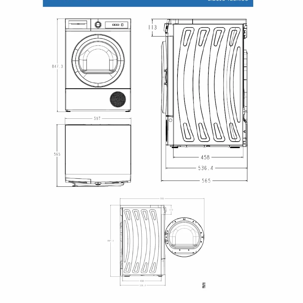 Svan Secadora de Bomba calor 8Kg Carga Frontal Blanco SSB800A2DB. 1000W, 15 Programas, Función Antiarrugas, Display LED manual, Eficiencia Energética Clase A++ [Clase de eficiencia energética A++]