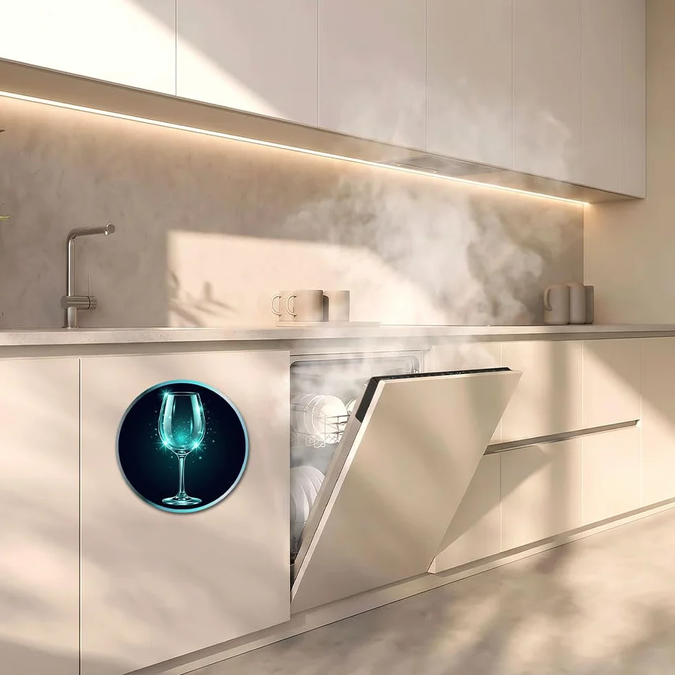 Cecotec Lavavajillas 45 cm Integrable Bolero Aguazero 45100 Full-BI Connected. 11 Cubiertos, 10 Programas, Inverter Plus Duo, Panel Táctil, WiFi, Smart Wash, O2Dry, Super Dry, FloorView Light