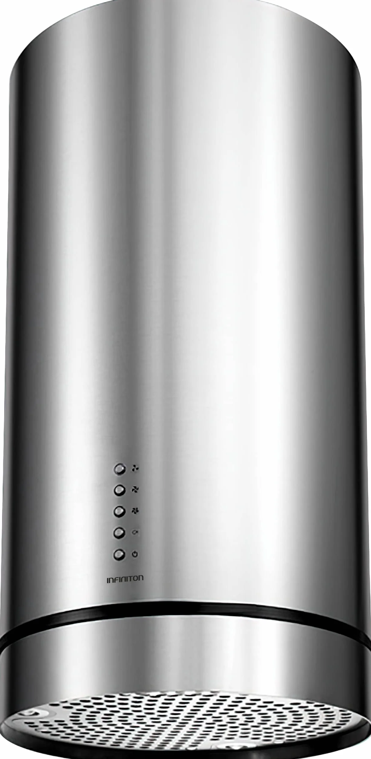 INFINITON CMPY-IST9A Campana de isla Inox 145W 720m³/h 3 velocidades Filtro aluminio 3 capas acero LED 35cm A+