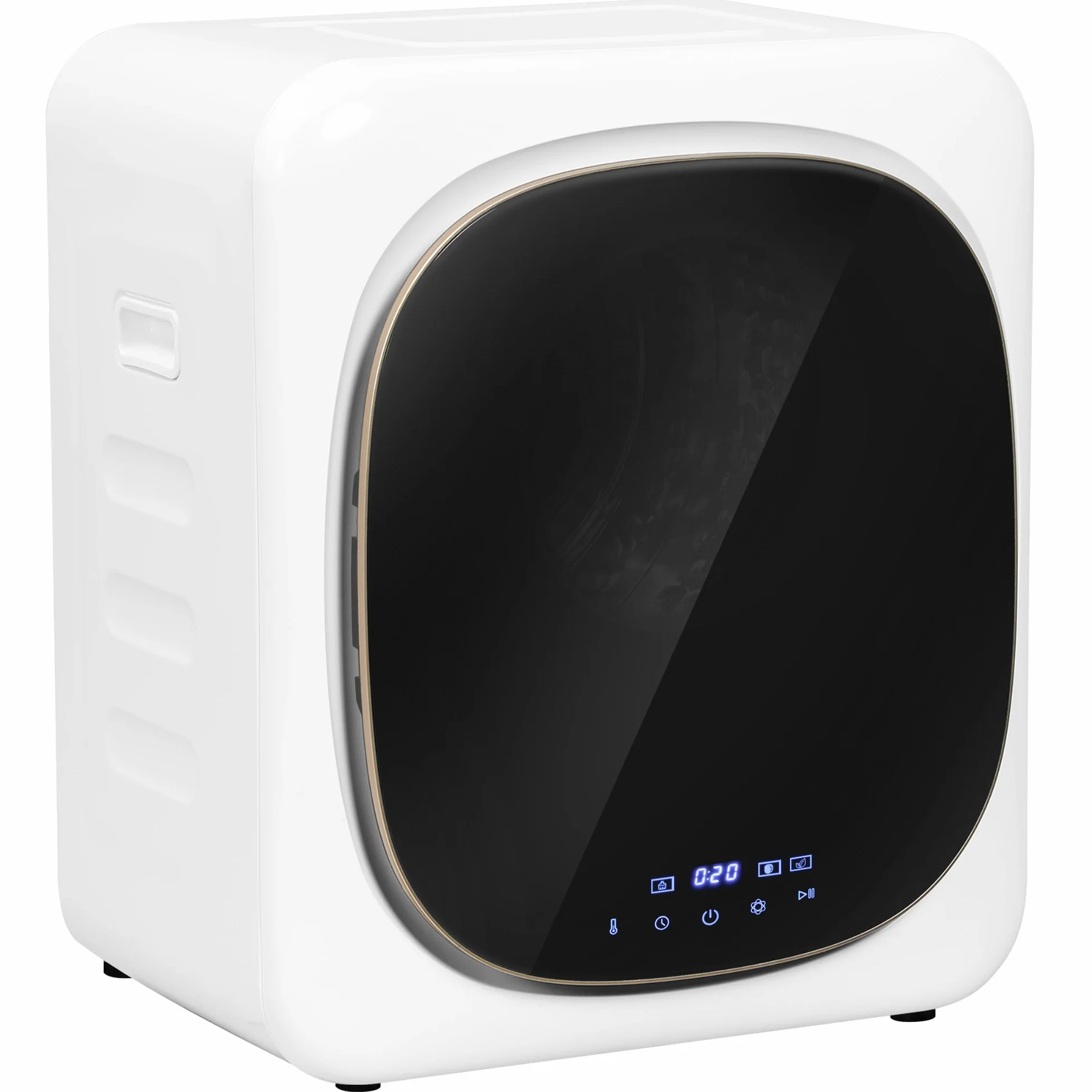 HOMCOM Secadora de extracción de aire 4 kg con desinfección, desodorización, modo inteligente, secadora con bandeja de acero inoxidable, de carga frontal, para piso, casa, mobil home, blanco