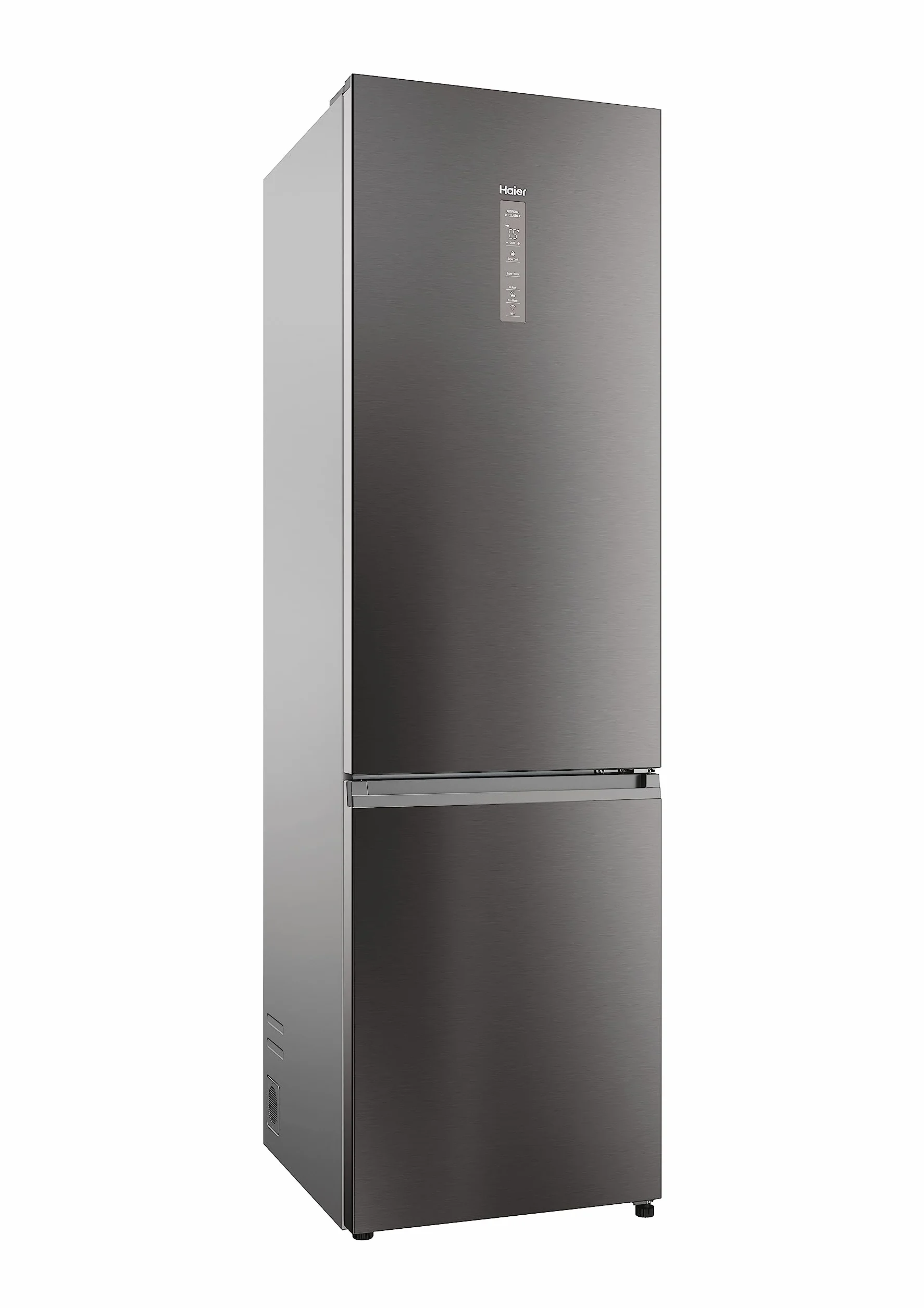 Haier 2D 60 Series 5 Pro HDPW5620ANPD Frigorífico Combi, 409L, WIFI, Motor Inverter, My Zone, Cajón Humidity Zone, Total No Frost, Ancho 59,5cm, Botellero Plegable, Luz LED, Inox oscuro