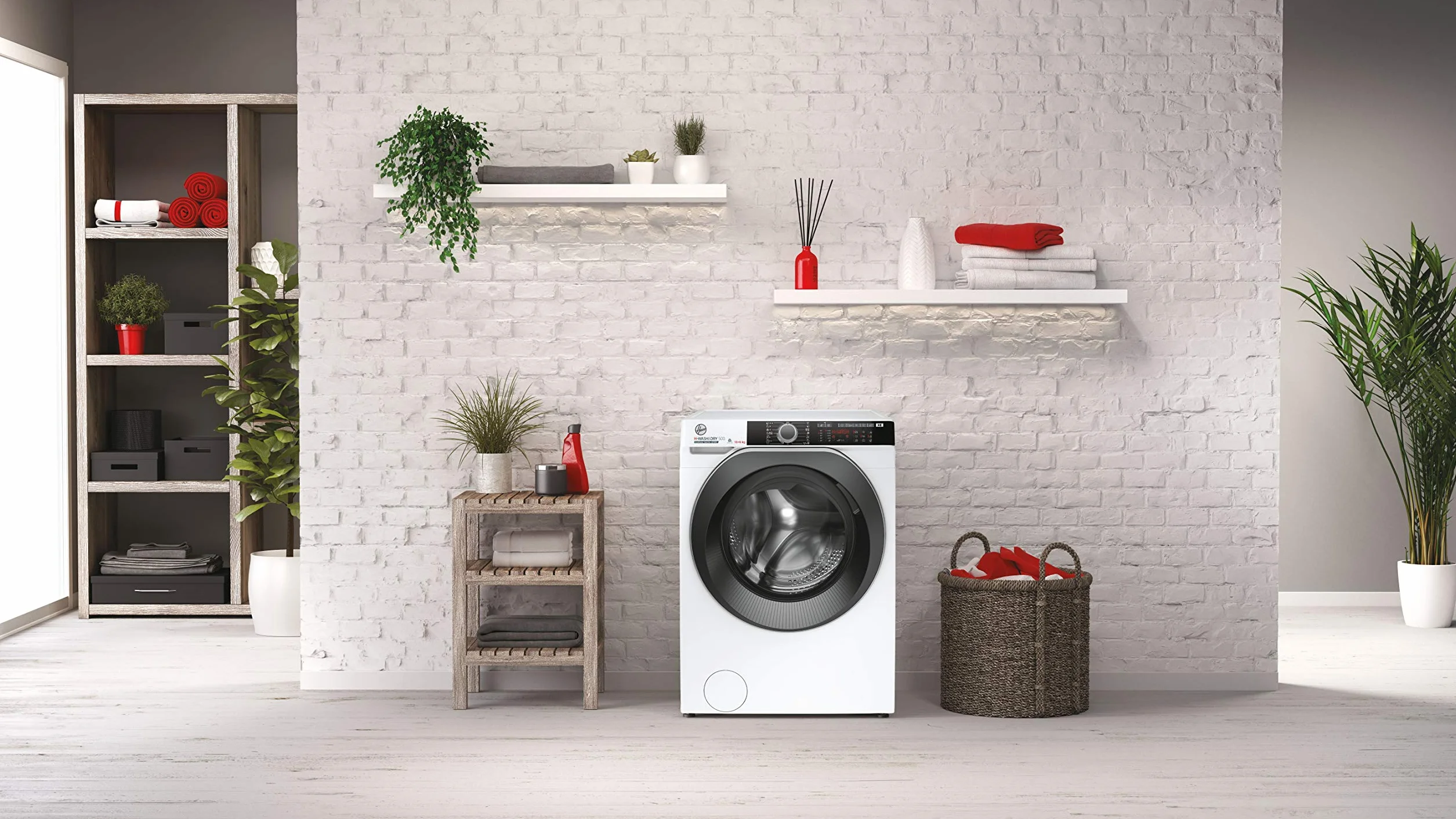 Hoover H-WASH&DRY 500 Lavadora seca 10+6 kg carga frontal 1500 rpm Wi-Fi BLE blanca