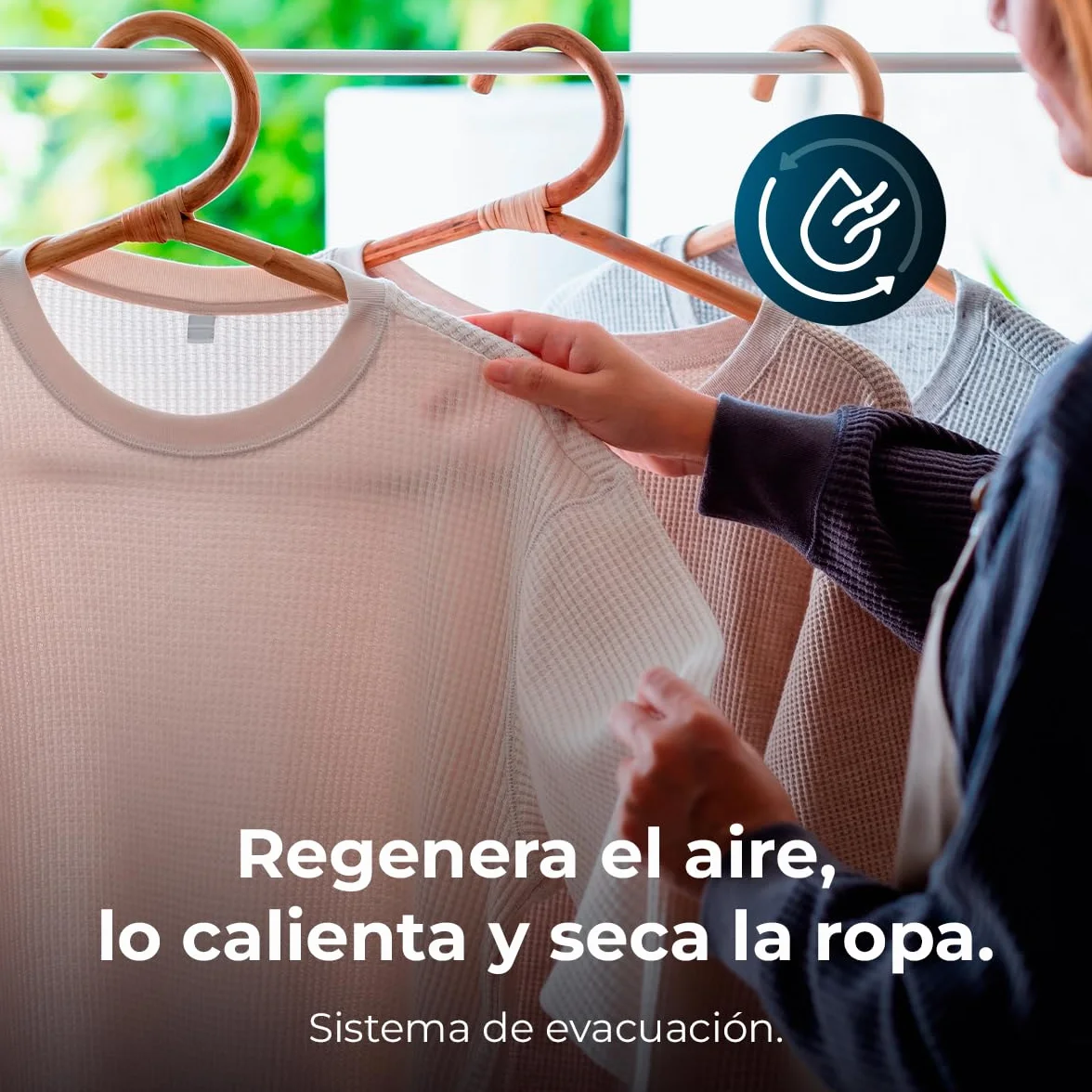 Cecotec Secadora 7 kg Bolero DressCode Dry 7200V C, Clase C, Sistema de Evacuación, 15 programas, Secado automático, Planchado fácil, Kid Lock, DelayStart, Giro Bidireccional, Función Silence