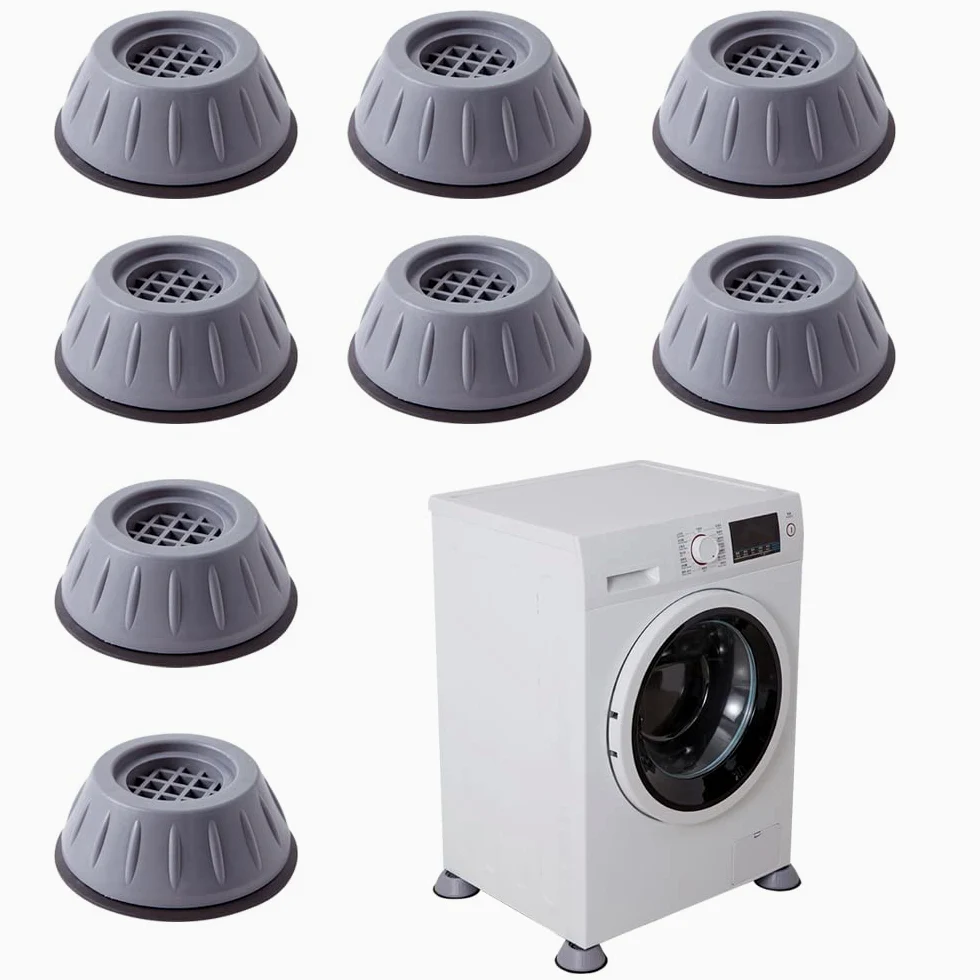8 almohadillas de goma antideslizantes para lavadora, con cancelación de ruido y reducción de ruido, almohadillas de goma antivibración, estabilizador de lavadora