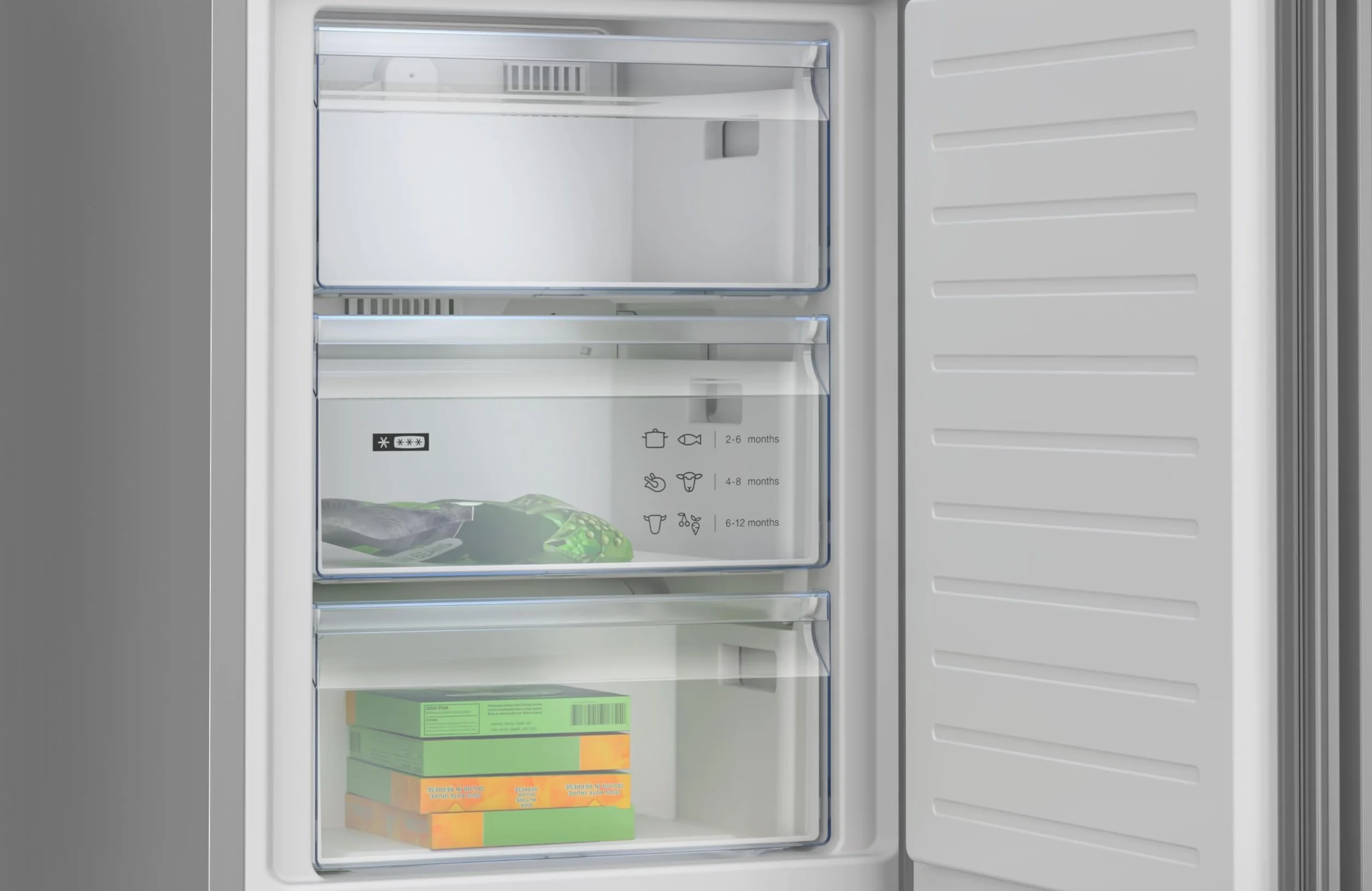 Balay - Frigorífico combinado, Serie Cristal, NoFrost, Cajón ExtraFresh y ExtraCold, Blanco, 3KFD855BI