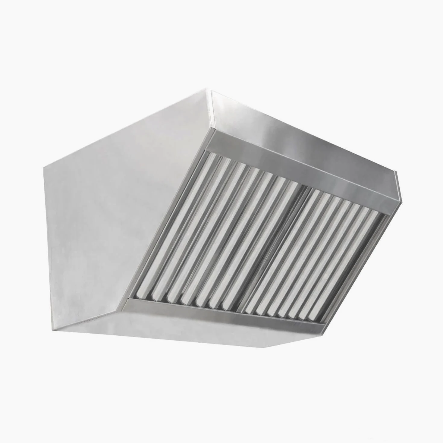 Campana Extractora Industrial Modelo Económico en Acero Inoxidable para Pared o Central a Techo - 5 Filtros - 2499mm