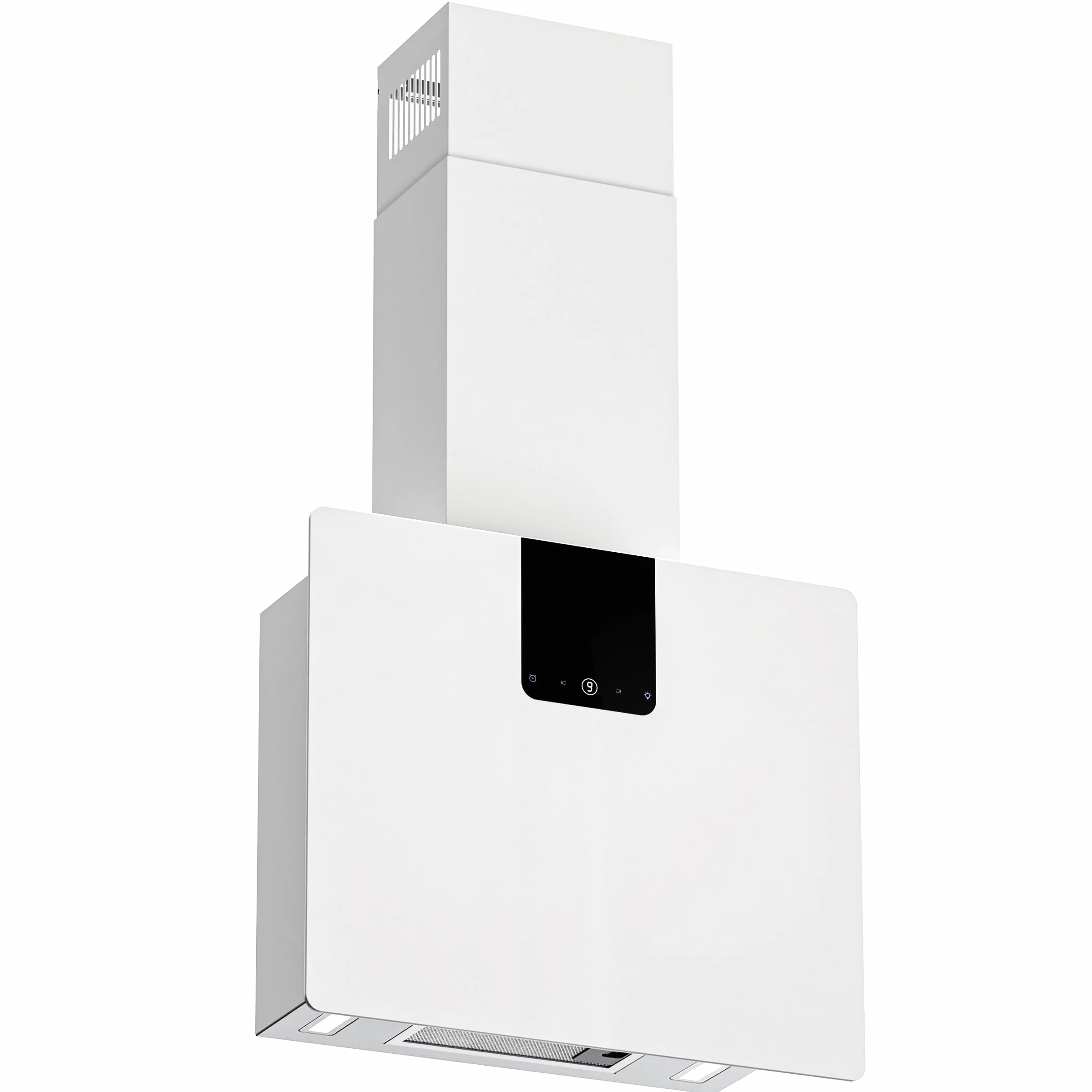 FIREGAS Campana Extractora 60 cm, Motor Sin Escobillas, 9 Velocidades, 532,4 m³/h, Acero Inoxidable, Blanco