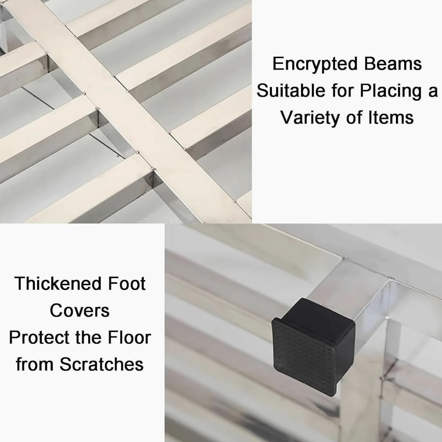Soporte elevador de electrodomésticos de acero inoxidable resistente para refrigeradores y arandelas | Soportes de suelo, base de almacenamiento, diseño de paleta dividida para una fácil limpieza y flujo de aire, lavadora/nevera