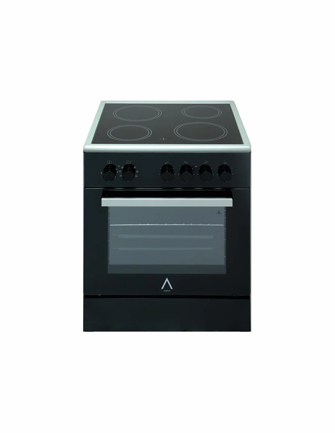 ALPHA Cocina Eléctrica VULCANO ZEUS ELITE PRO Cristal Negro, Vitrocerámica