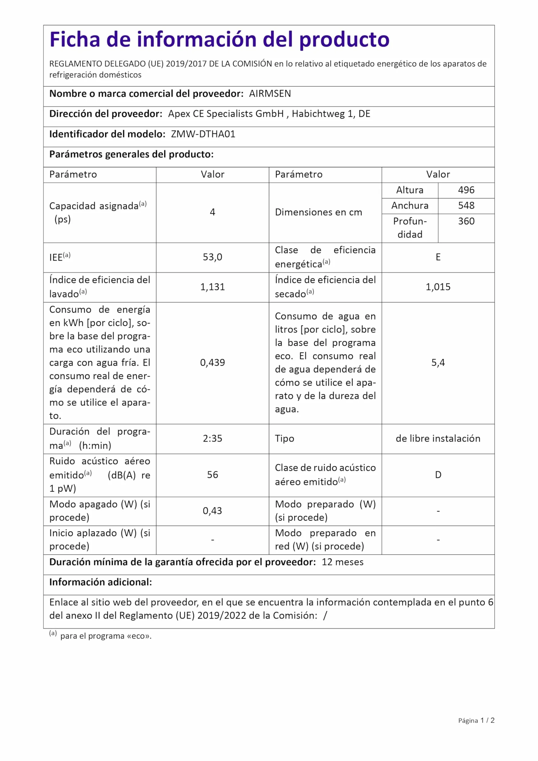 AIRMSEN Lavavajillas Portátil Pequeño con 7+2 Programas, Función de Sal Absoftante Depósito de 5L Control Táctil y Pantalla LED, Para Cocinas, Apartamentos y Dormitorios, Blanco