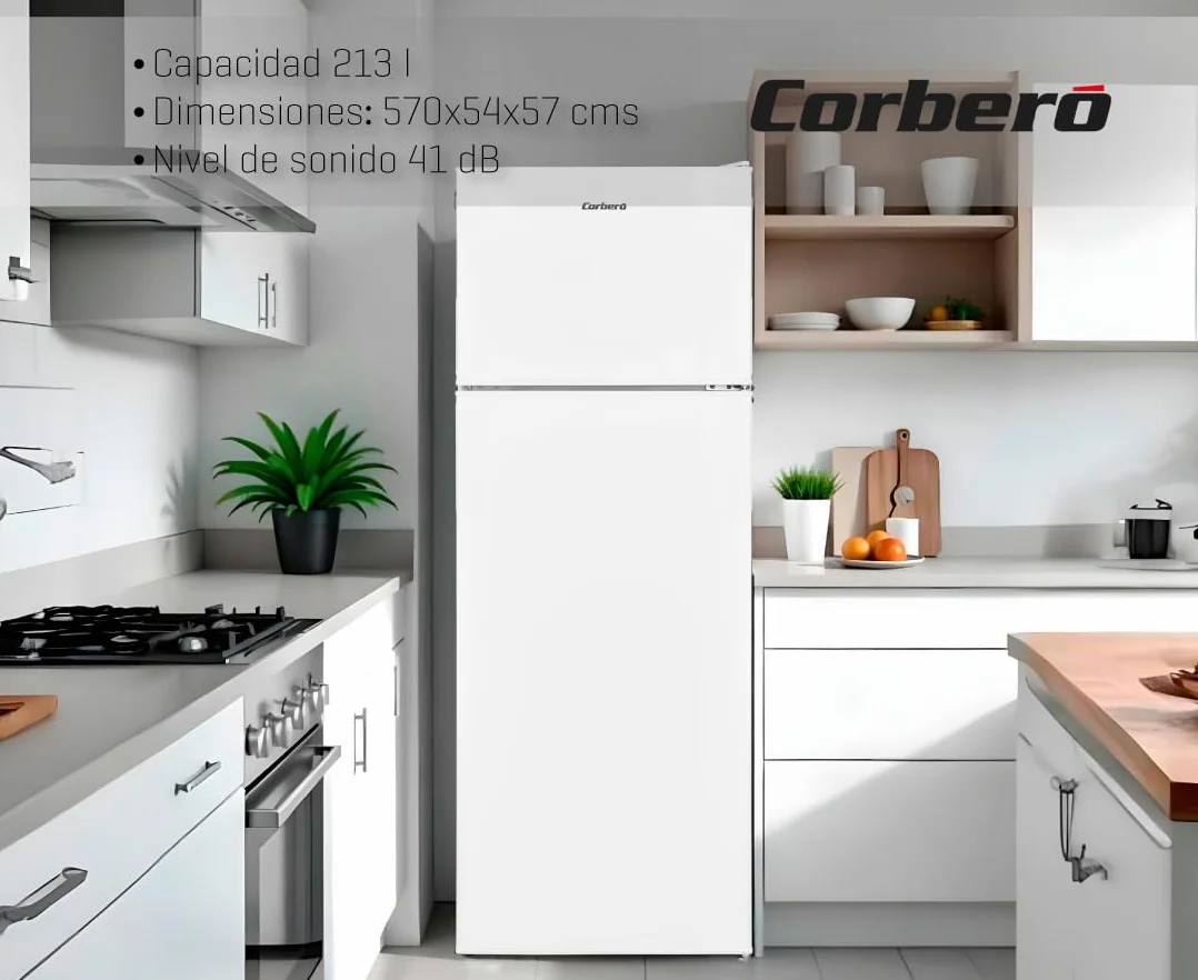Corberó Frigorífico 2 Puertas CF2PV21324W 212L Blanco