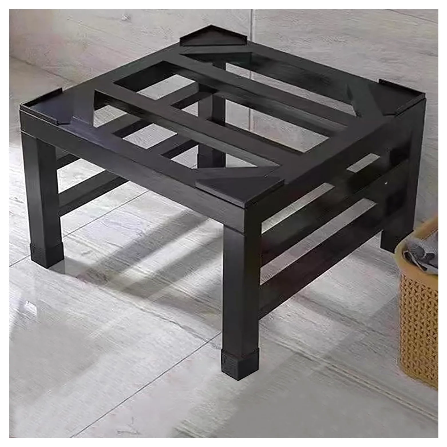 Soporte Secadora sobre Lavadora Kit Union Lavadora Secadora Base para Lavadora Pedestal Lavadora Soporte para Lavadora Black 55x55x15cm