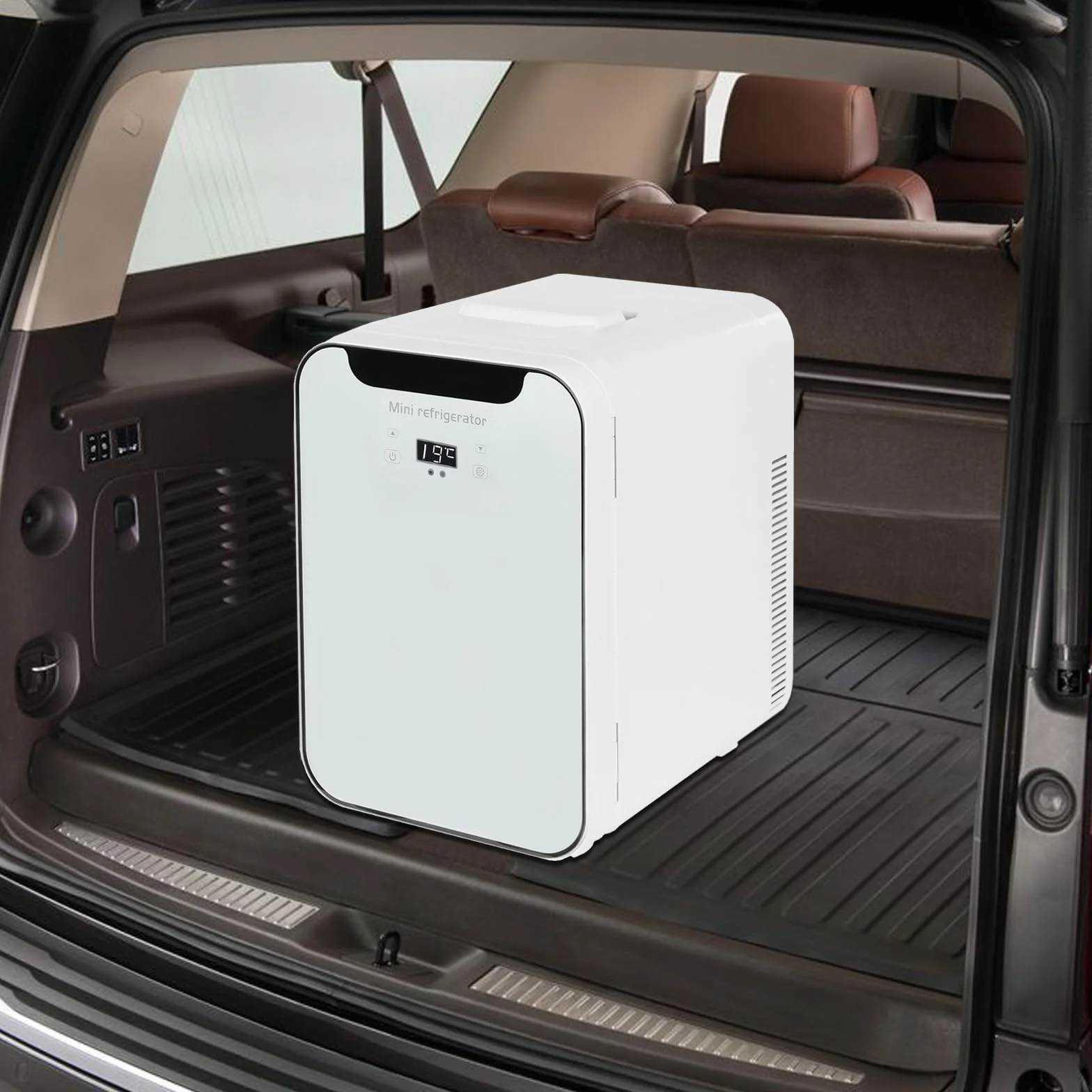Mininevera multifunción de 20 litros con control de temperatura y pantalla LED digital, minibar, enfriamiento rápido en el enfriador, nevera pequeña, nevera para habitación, coche y oficina