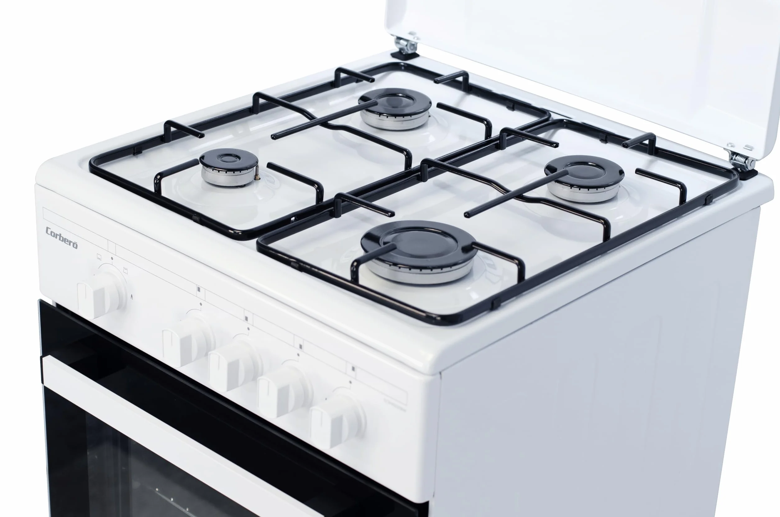 Corberó Cocina Plus 50cm 4 Fuegos Gas Butano Horno 43L Blanco