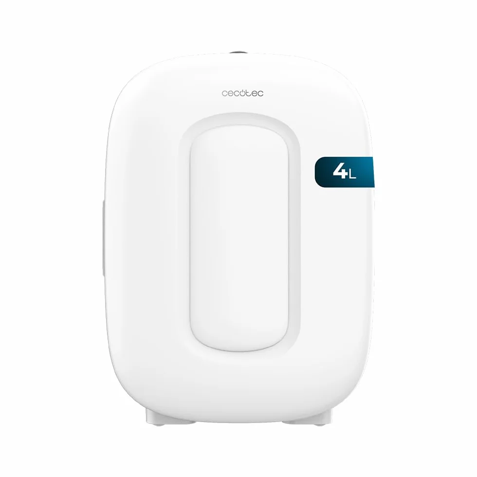 Cecotec Mini Nevera Bolero MiniCooling 4L Bora White, Funcionamiento 12V-220V, Compatible coche y caravanas, Función enfriamiento y calentamiento, Rango temperatura 5-65º, Transporte fácil