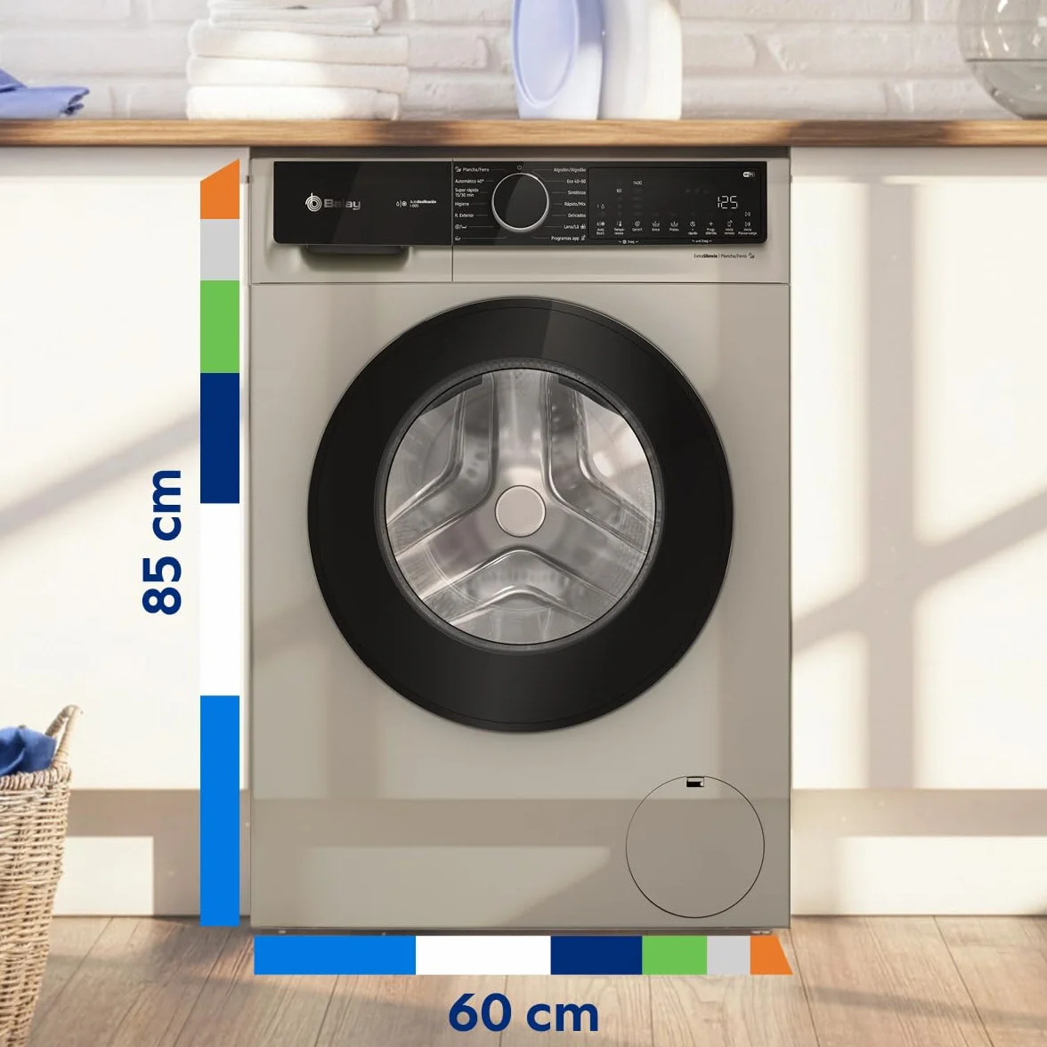 Balay - Lavadora, Libre Instalación, 10 kg, AutoDosificación, Programas Super Rápido y Rápido/mix, Programa plancha, Silenciosa, Home Connect, acero mate antihuellas, 3TS3104XH
