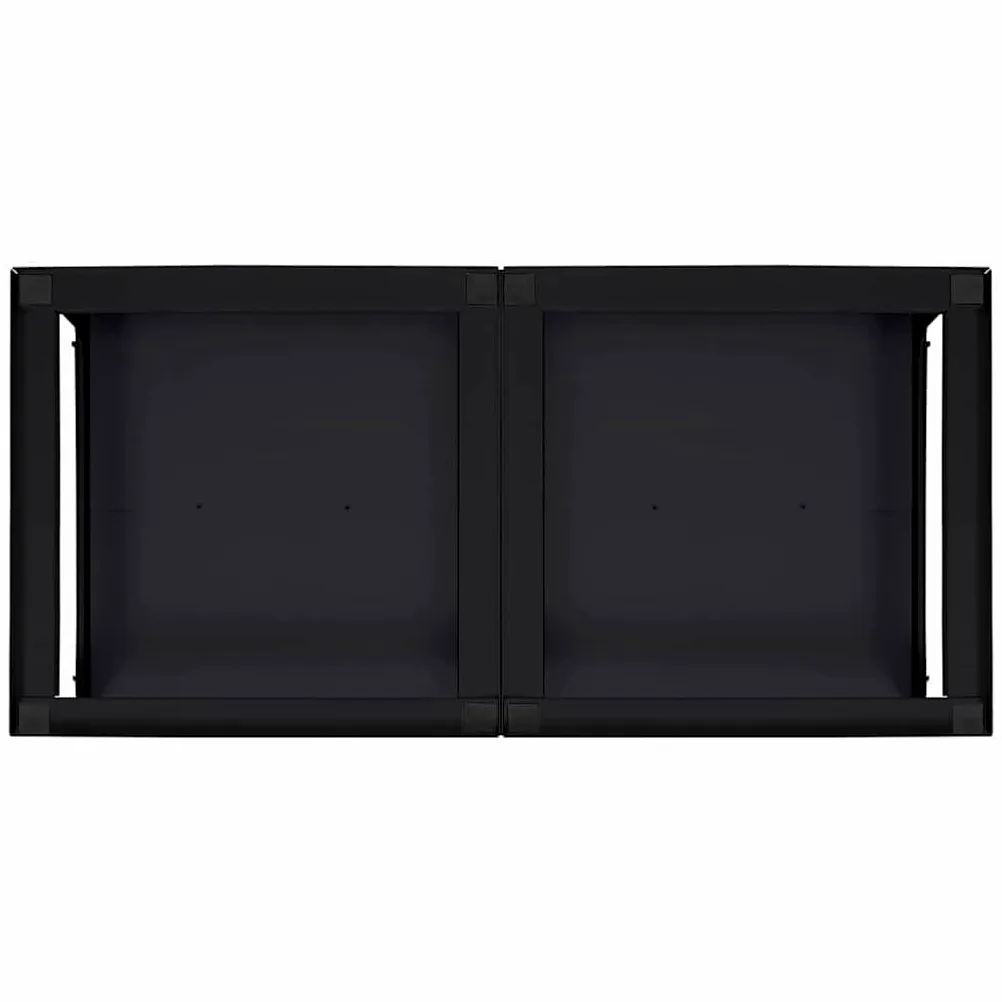 Pedestal de acero negro para lavadora, 124,5 x 61,5 x 32,5 cm, 2 piezas para lavandería con patas ajustables, antivibración y ergonomía mejorada