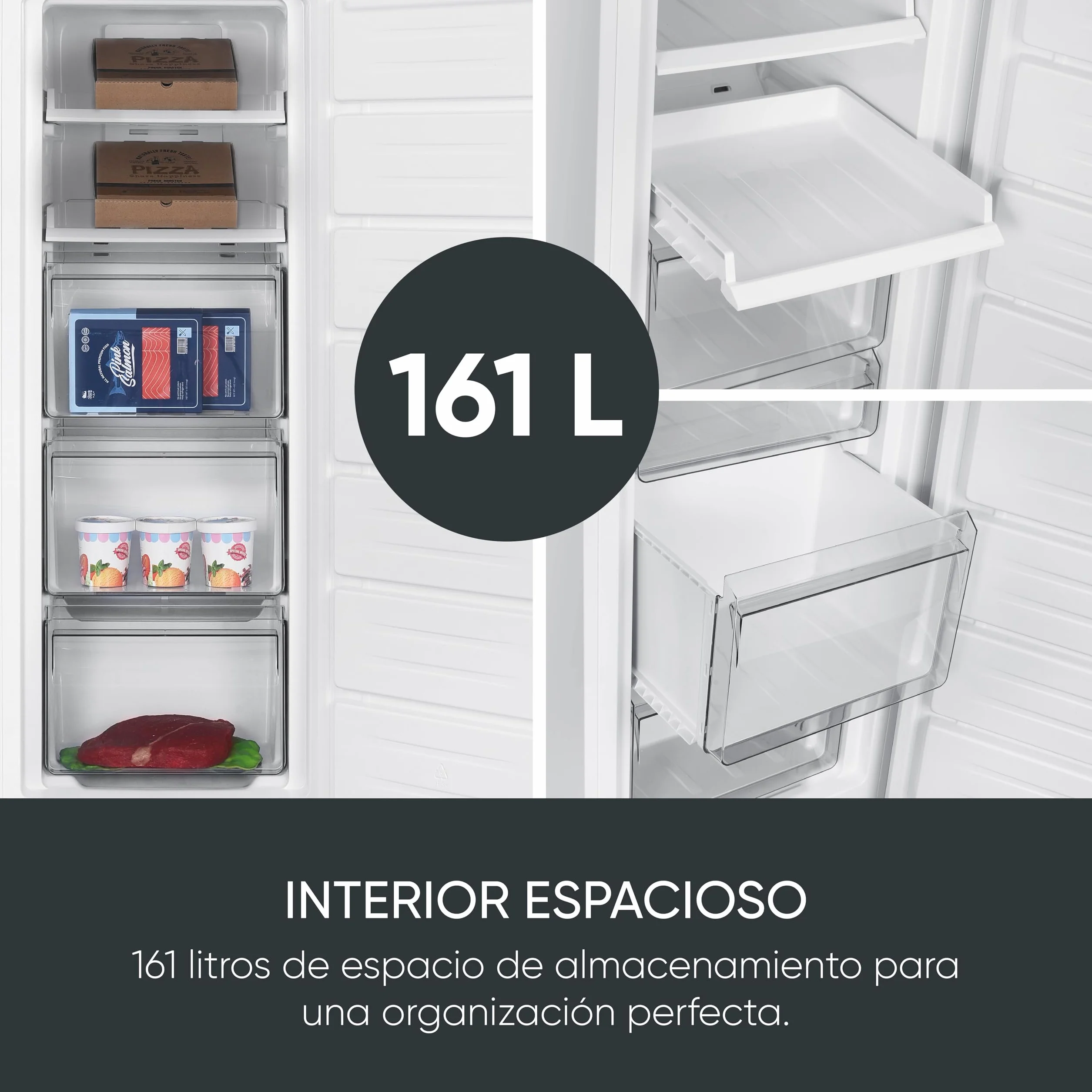 No-Frost Freezer, 161L, White
