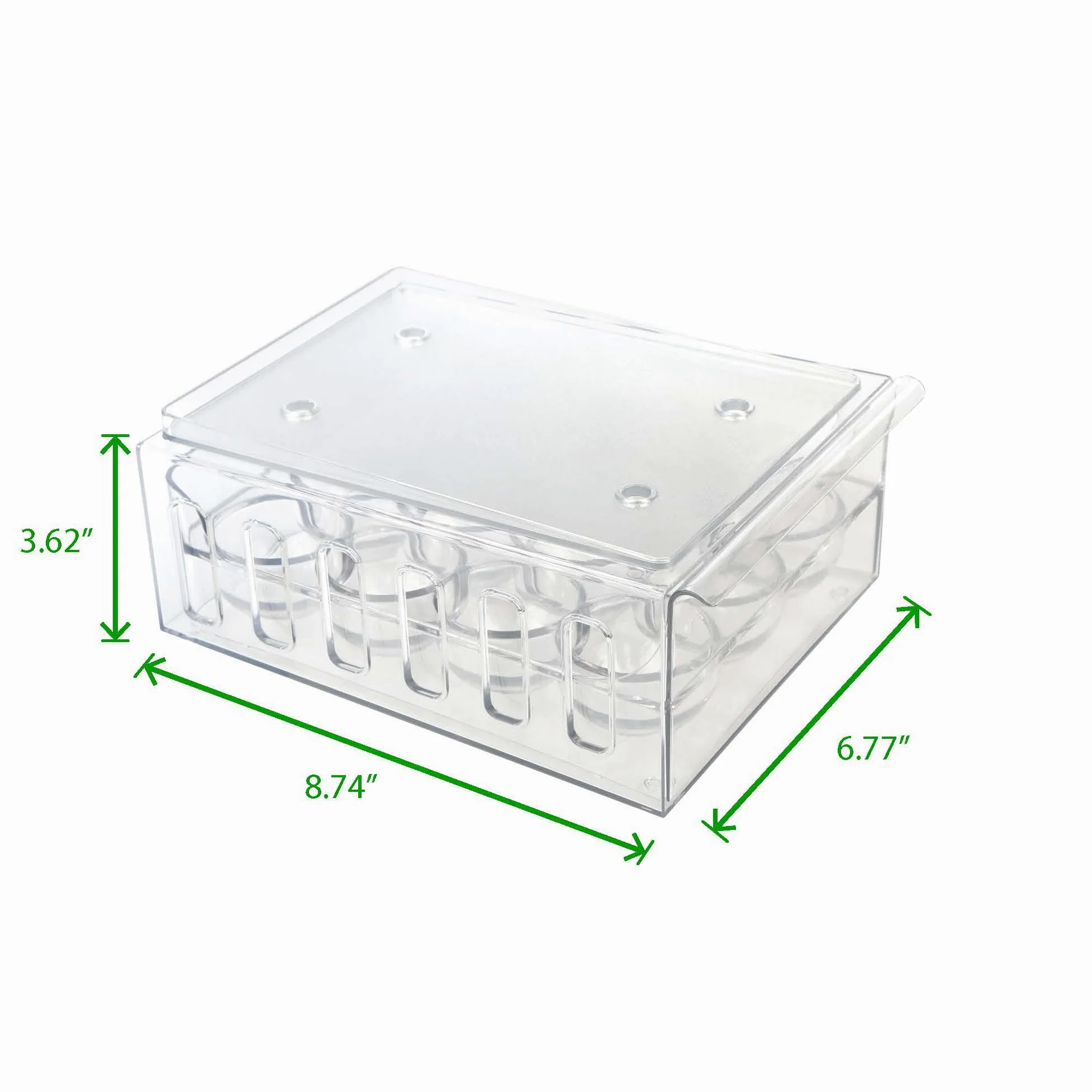 Mind Reader STEGG12-CLR - Cajón apilable para almacenamiento de huevos, plástico, transparente