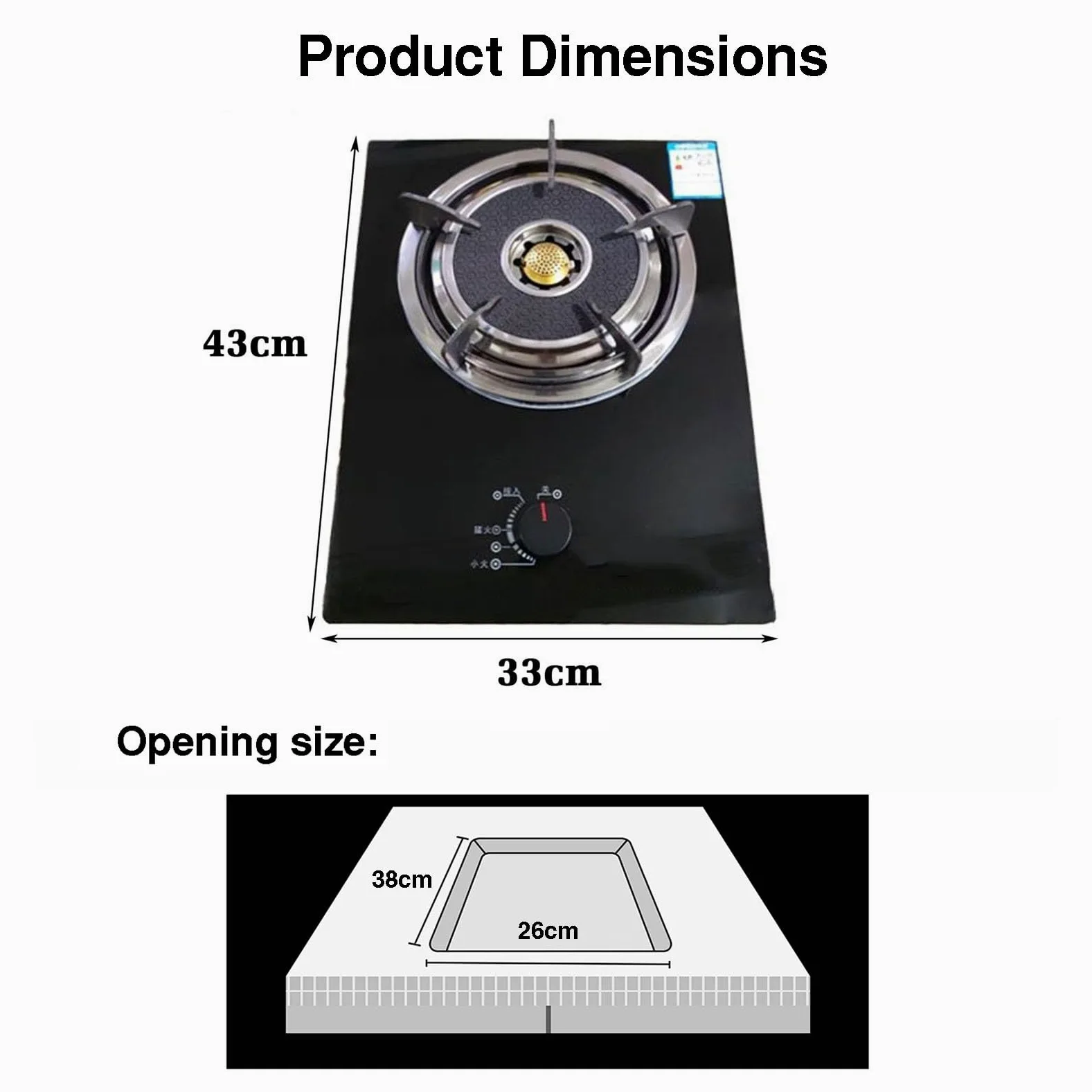 Estufa de gas infrarroja, cocina de alto calor de 4,2 kW, cocina de gas natural y GLP para el hogar, vidrio templado, encendido automático, protección contra fallos de llama