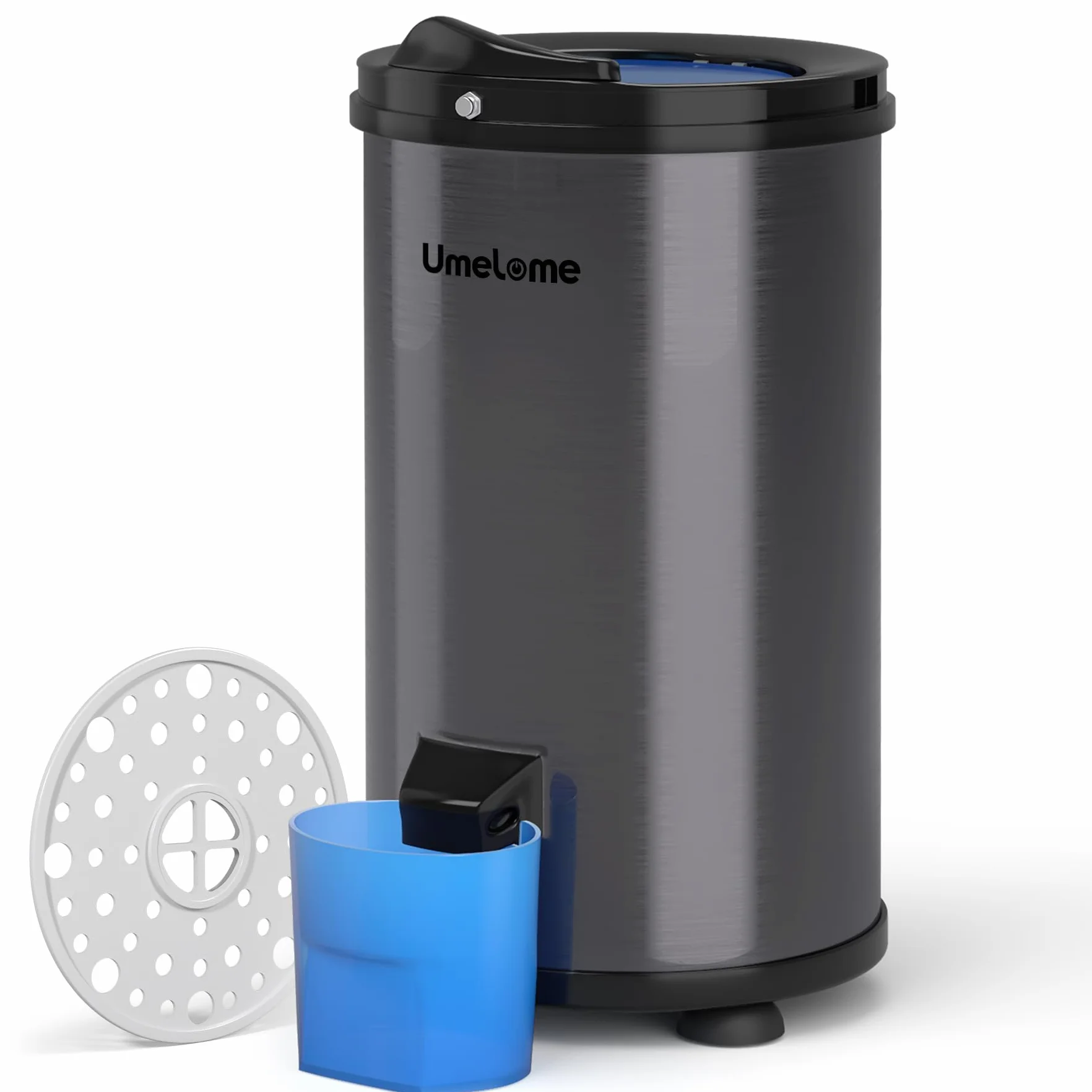 Secador de centrifugado de Umelome 6 kg, secadora de ropa de 2800 rpm, Secadores Giratorios de Clase de eficiencia energética A+++, negro