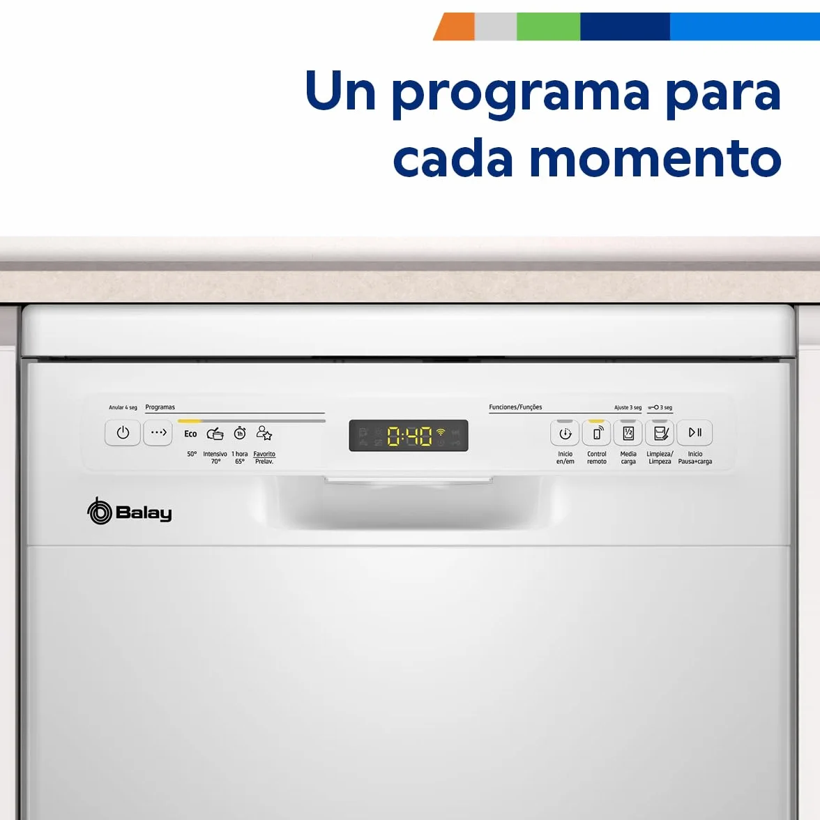 Balay - Lavavajillas, 45 cm de ancho, ExtraSilencio, blanco, 3VN4031BA