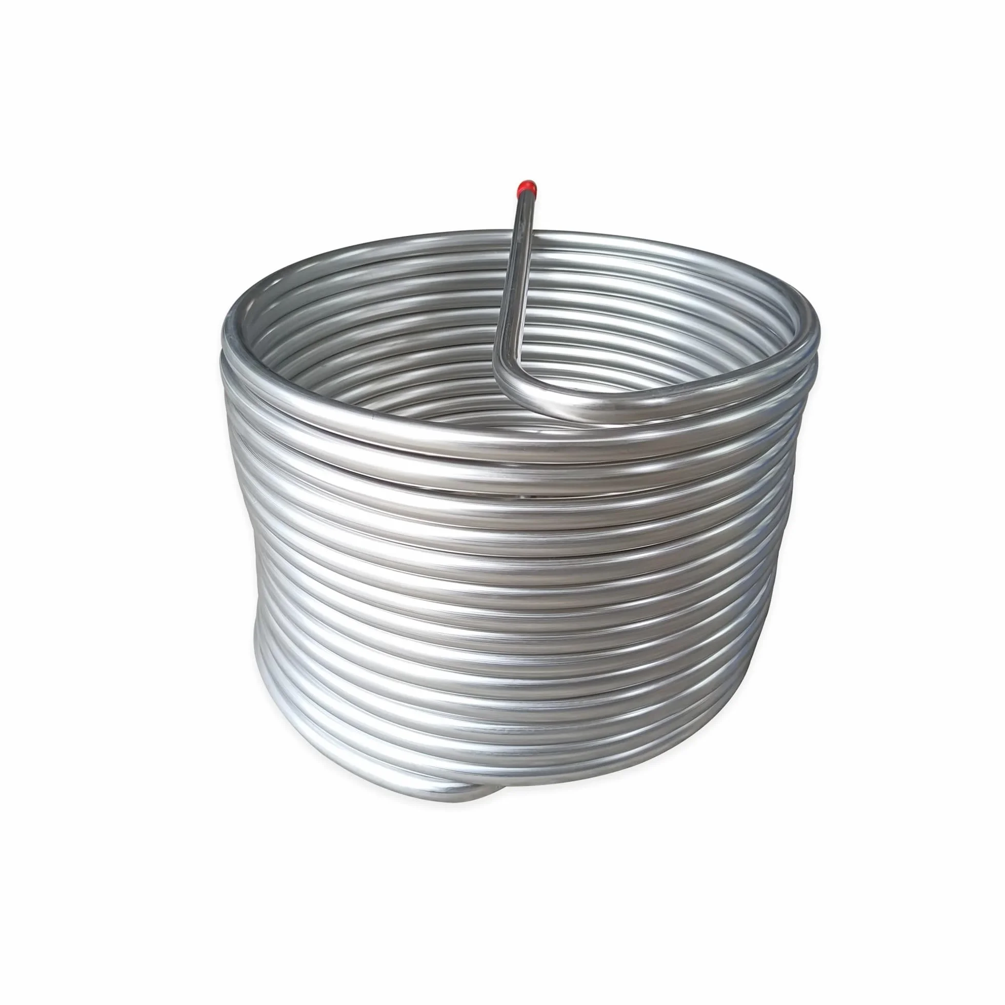 Serpentín de sistema de recirculación de puré con intercambiador de calor de 15,2 m (50 pies) de diámetro exterior, tubería de acero inoxidable 304 de 1/2", 30 cm de diámetro, tanque enfriador de lico
