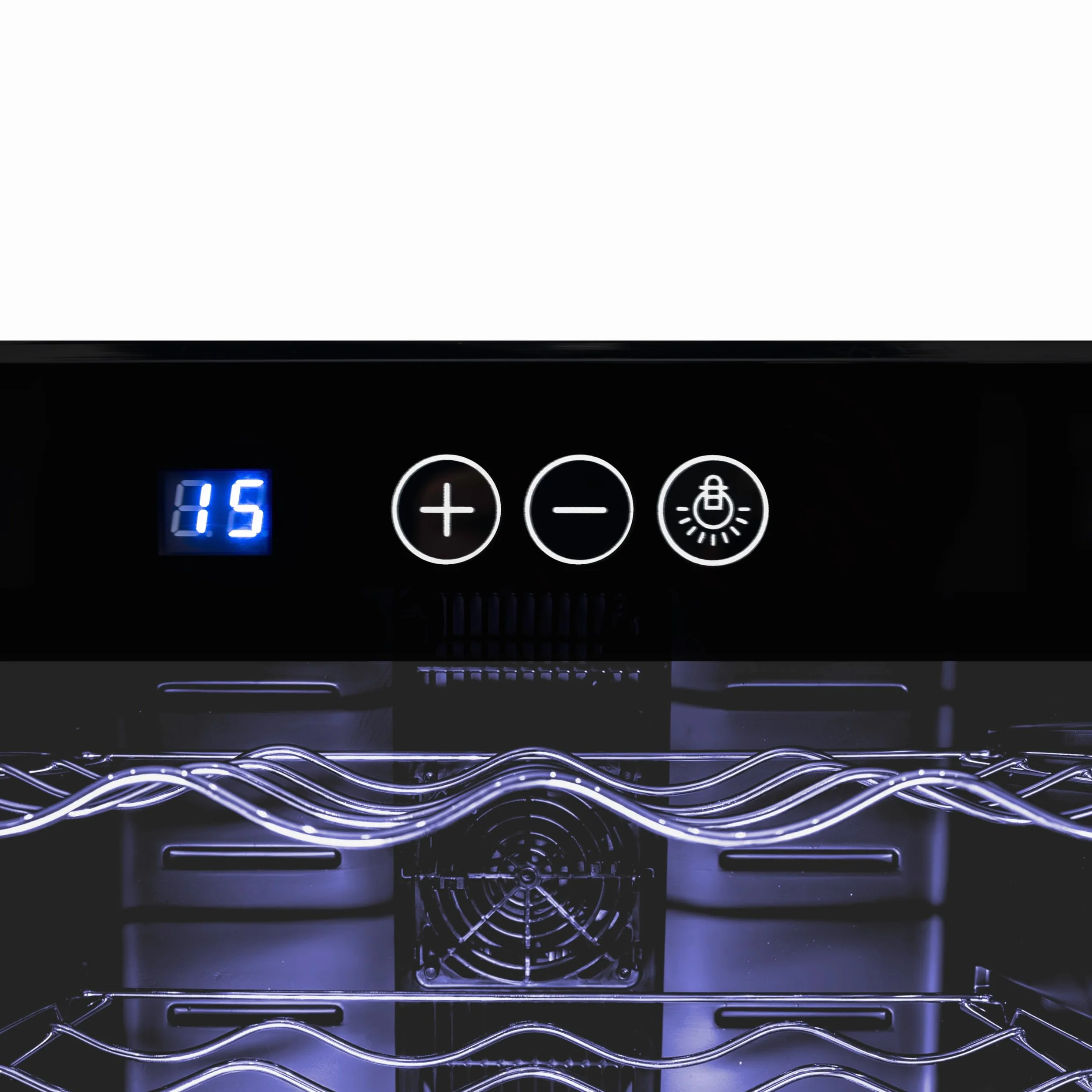 Vinoteca Oriva 78L | Capacidad 28 botellas | LED multicolor sincronizable con música | Control digital |Refrigeración termoeléctrica 8–18 °C | Mando a distancia | Diseño moderno silencioso y compacto
