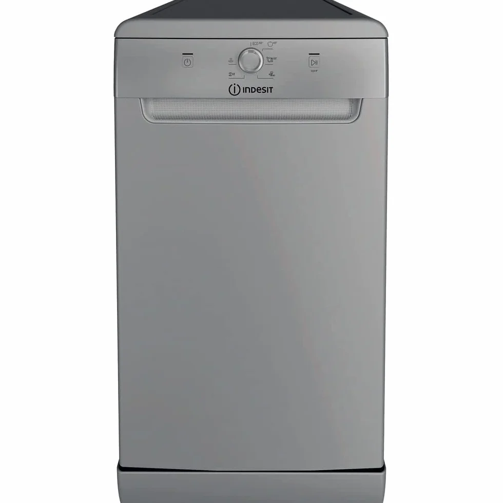 Indesit DSFE 1B10 S lavavajilla Independiente 10 cubiertos A+ - Lavavajillas (Independiente, Plata, Estrecho (45 cm), Plata, Botones, Giratorio, 1,3 m)