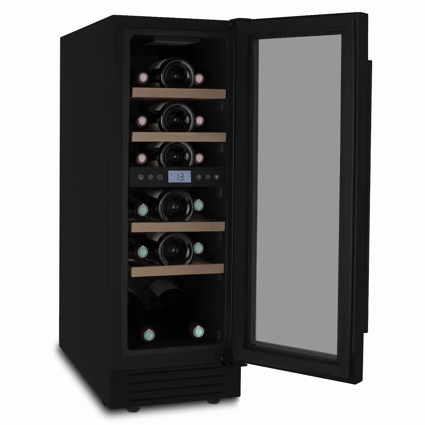 LES PETITS CHAMPS Vinoteca encastrable 17 botellas CAVCEDB17, 53L, Negro